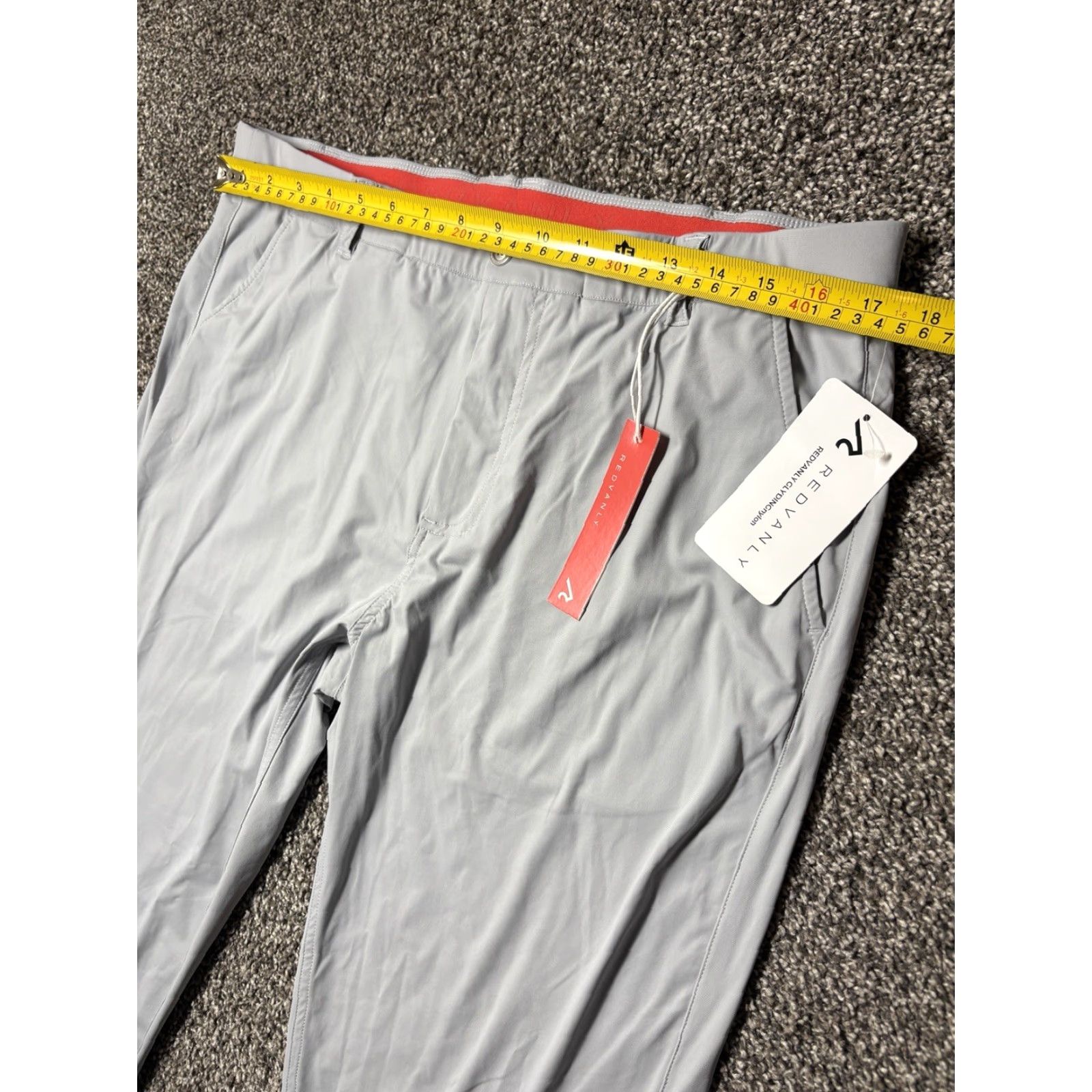 Vintage Redvanly Pants Mens Large Gray Halliday Jogger Pull On Golf NWT Performance NEW Size US 33 - 4 Thumbnail