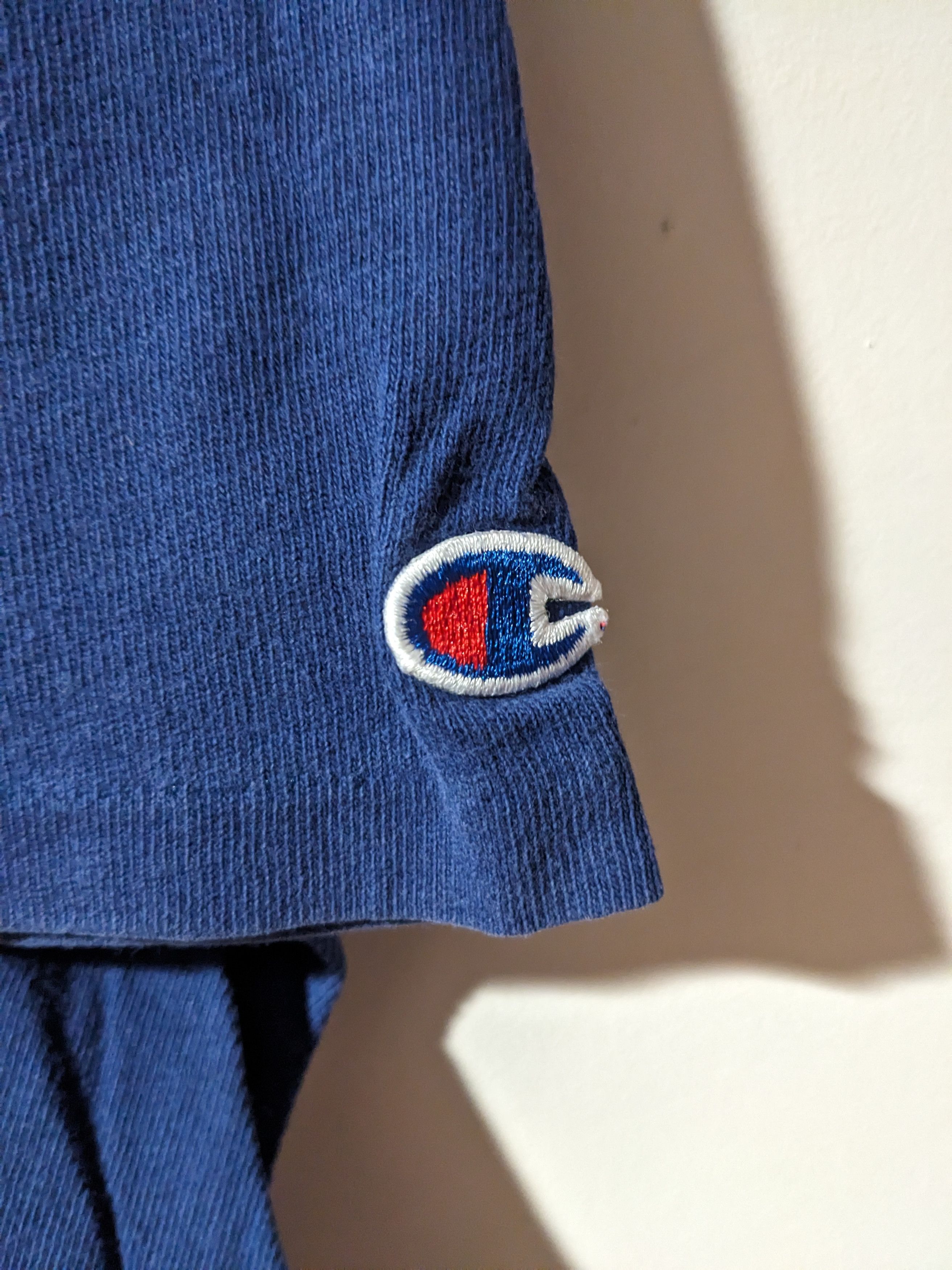 Champion × Vintage Vintage 90s Champion Logo Essential Blue X-Large T-Shirt Size US XL / EU 56 / 4 - 4 Thumbnail