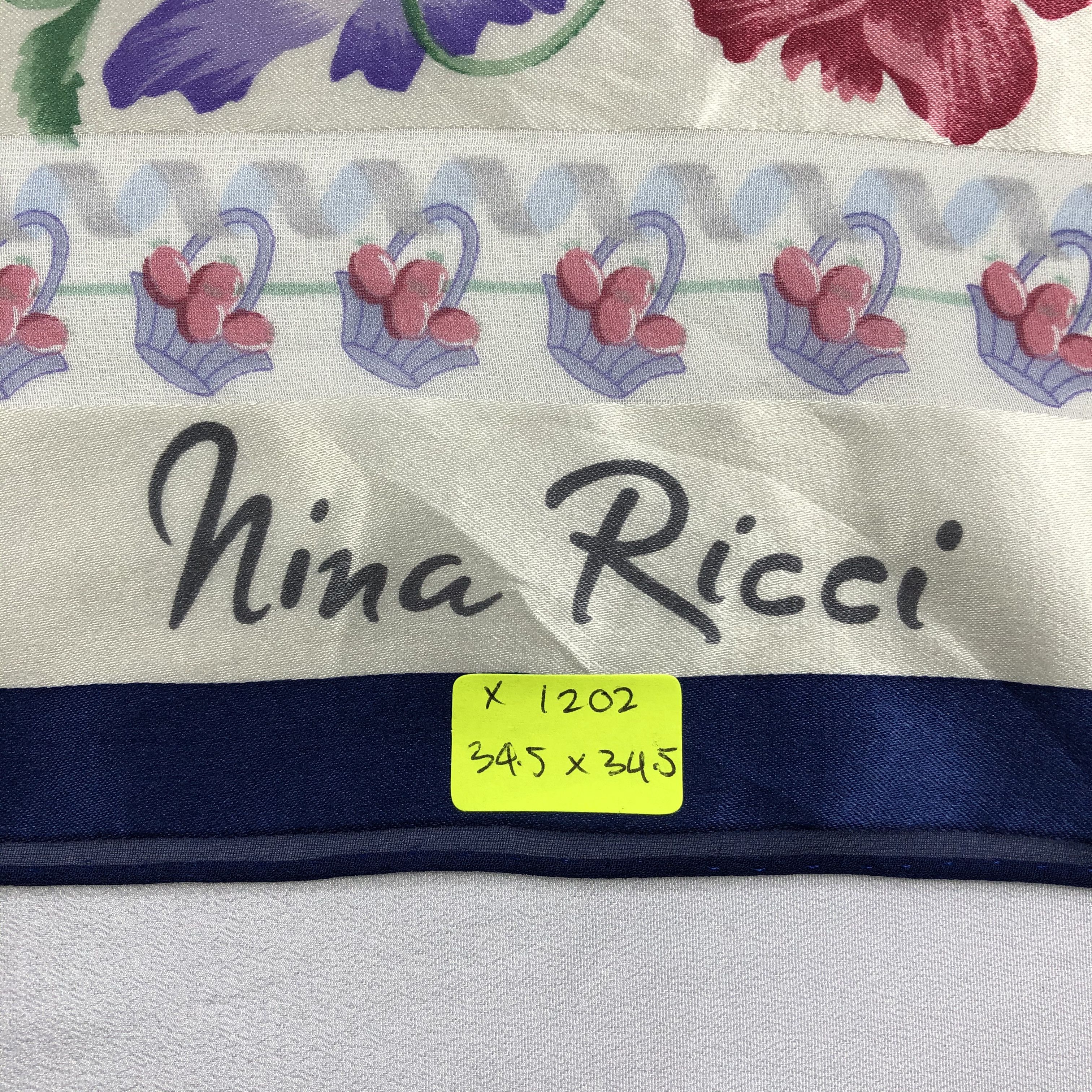 Nina Ricci × Vintage Vintage Nina Ricci Silk Scarf Size ONE SIZE - 6 Thumbnail