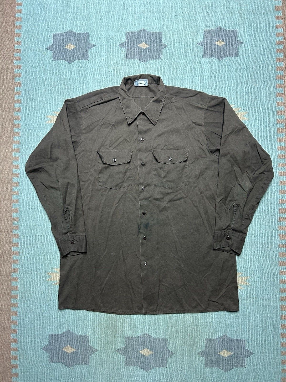 Vintage Vintage dickies work shirt chino twill workwear men’s XL Size US XL / EU 56 / 4 - 1 Thumbnail