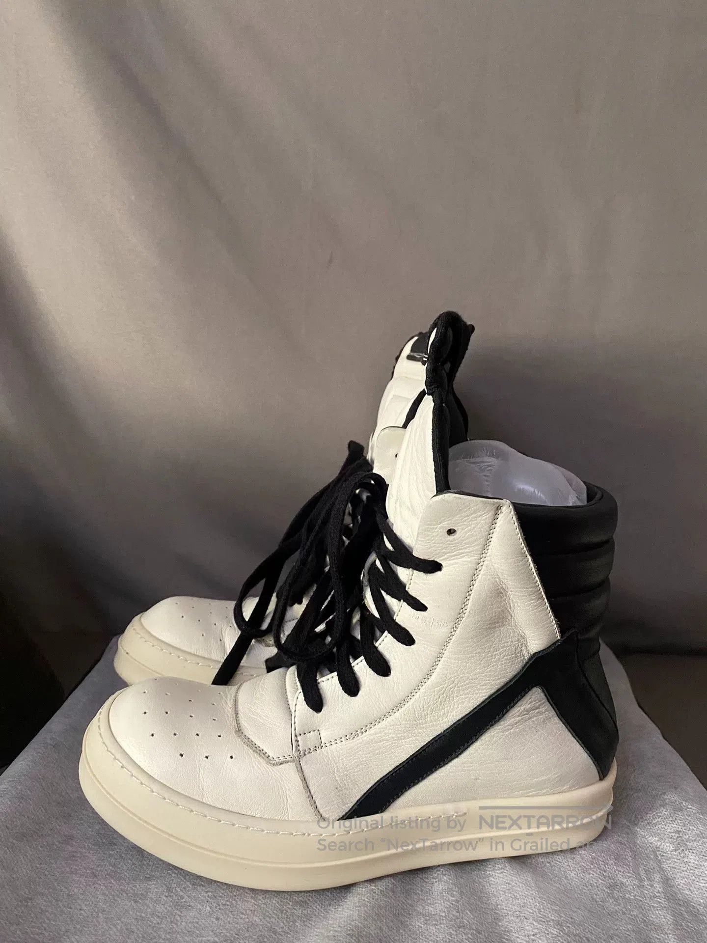 Rick Owens rick owens black and white high. Size US 5.5 / EU 38 - 1 Thumbnail