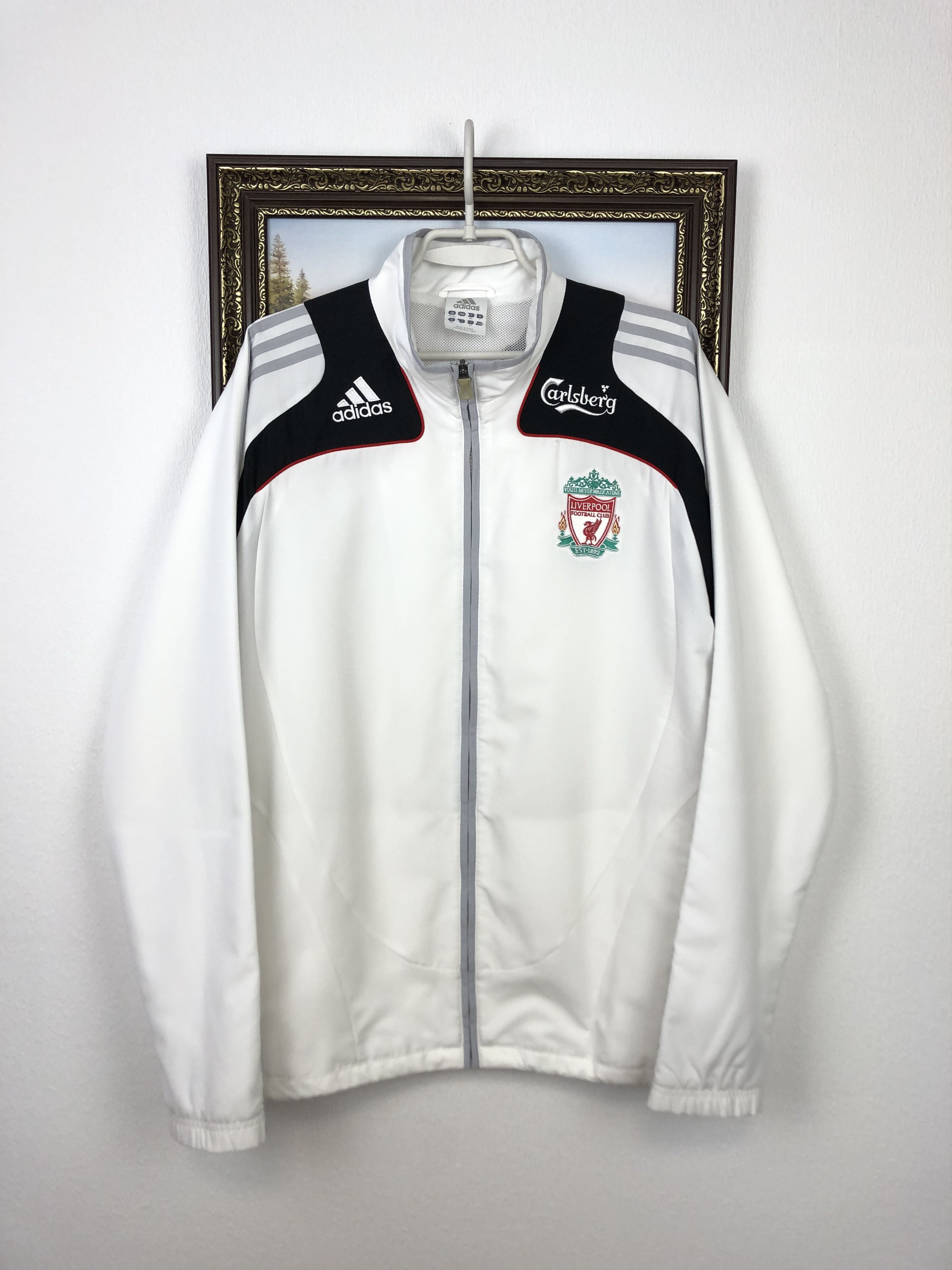 Adidas Vintage Adidas Liverpool Football Jacket Soccer YNWA Size US L / EU 52-54 / 3 - 1 Thumbnail