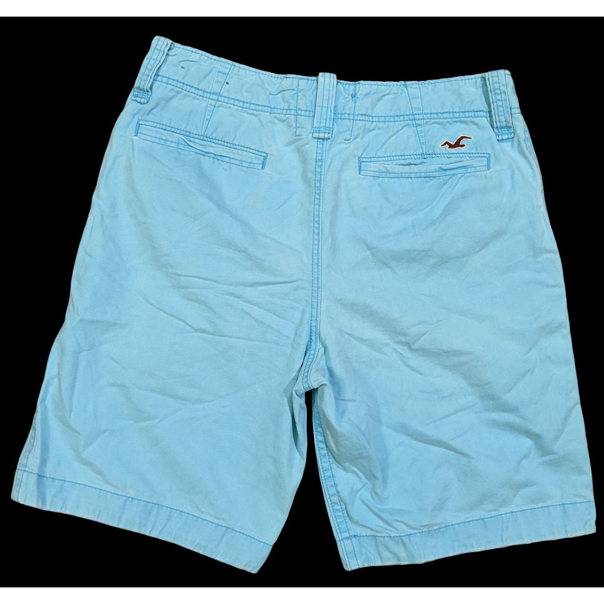 Hollister Preppy Light Blue Summer Shorts by Hollister Size US 32 / EU 48 - 2 Thumbnail