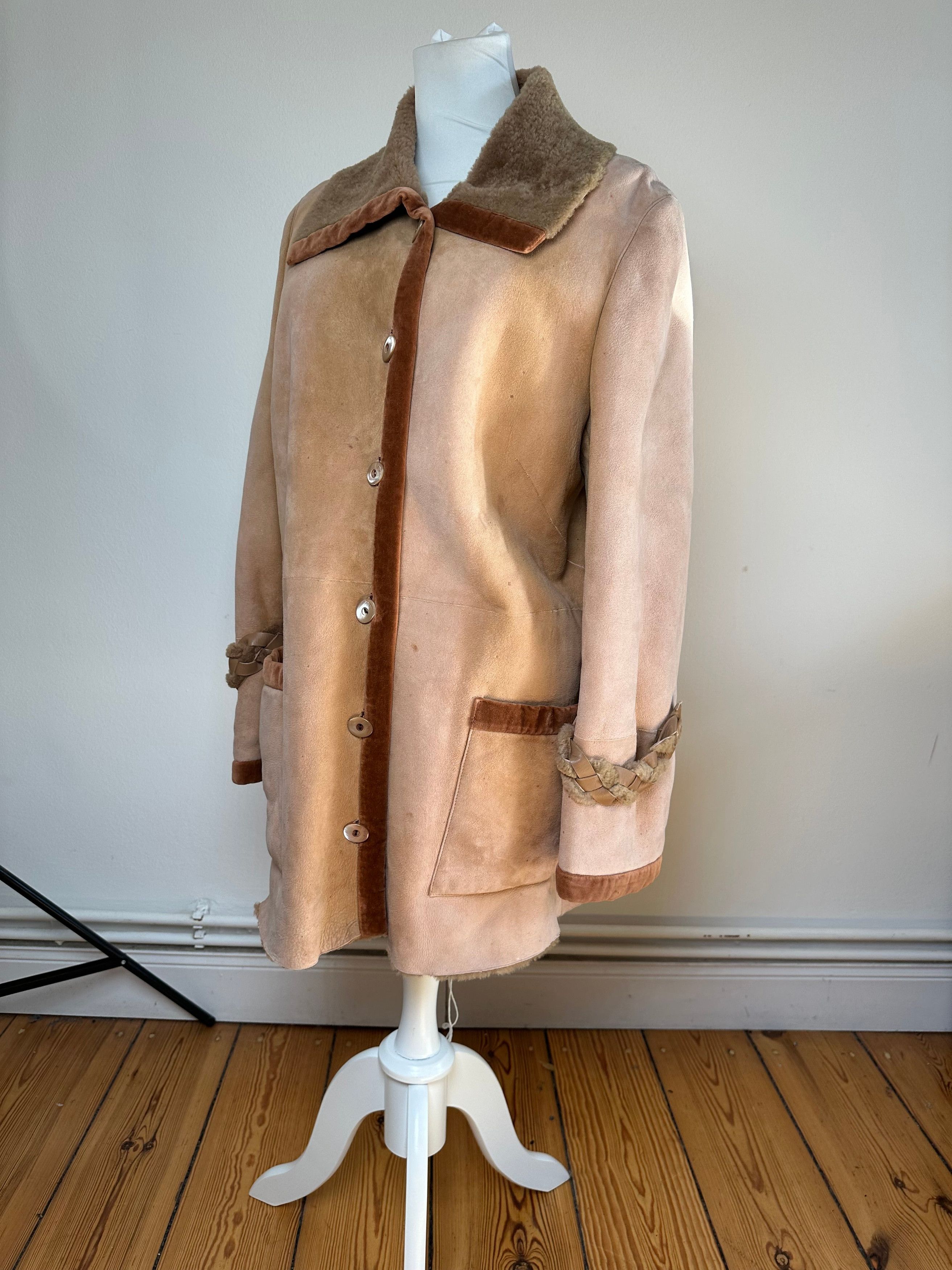 Other Vintage Salvatore Ferragamo Nubuk Leather Wool Coat M Brown Size M / US 6-8 / IT 42-44 - 1 Thumbnail