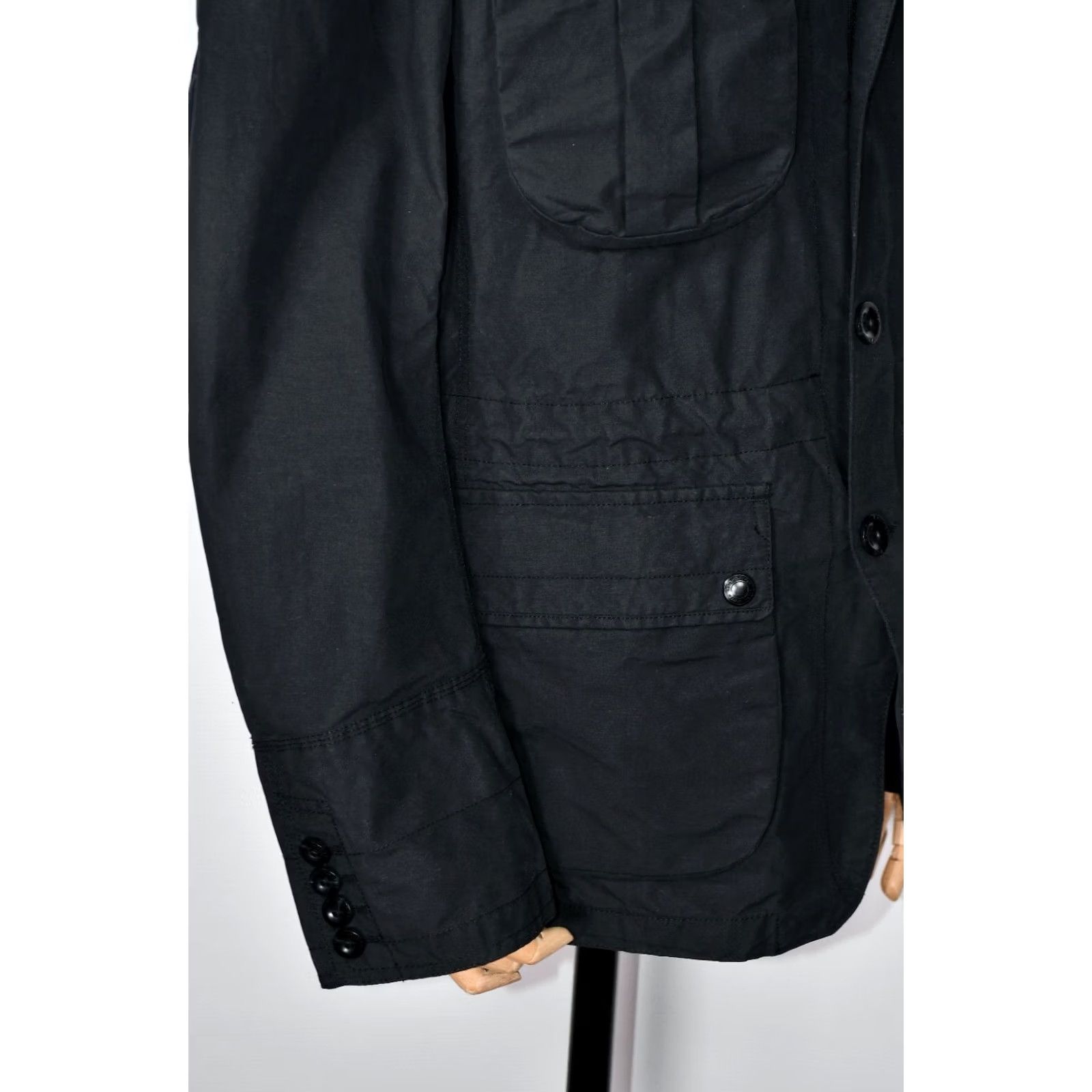 Polo Ralph Lauren Polo Ralph Lauren Jacket XL Black Cotton Nylon Pockets Military Style Shirt Outer Shell Cotton/NYLON Zip Casual Mens Size US XL / EU 56 / 4 - 5 Thumbnail