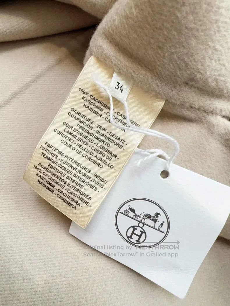 Hermes Hermes Light Khaki Reversible Collar Cloak Cashmere Vest J Size XXS / US 00 / IT 34 - 6 Thumbnail