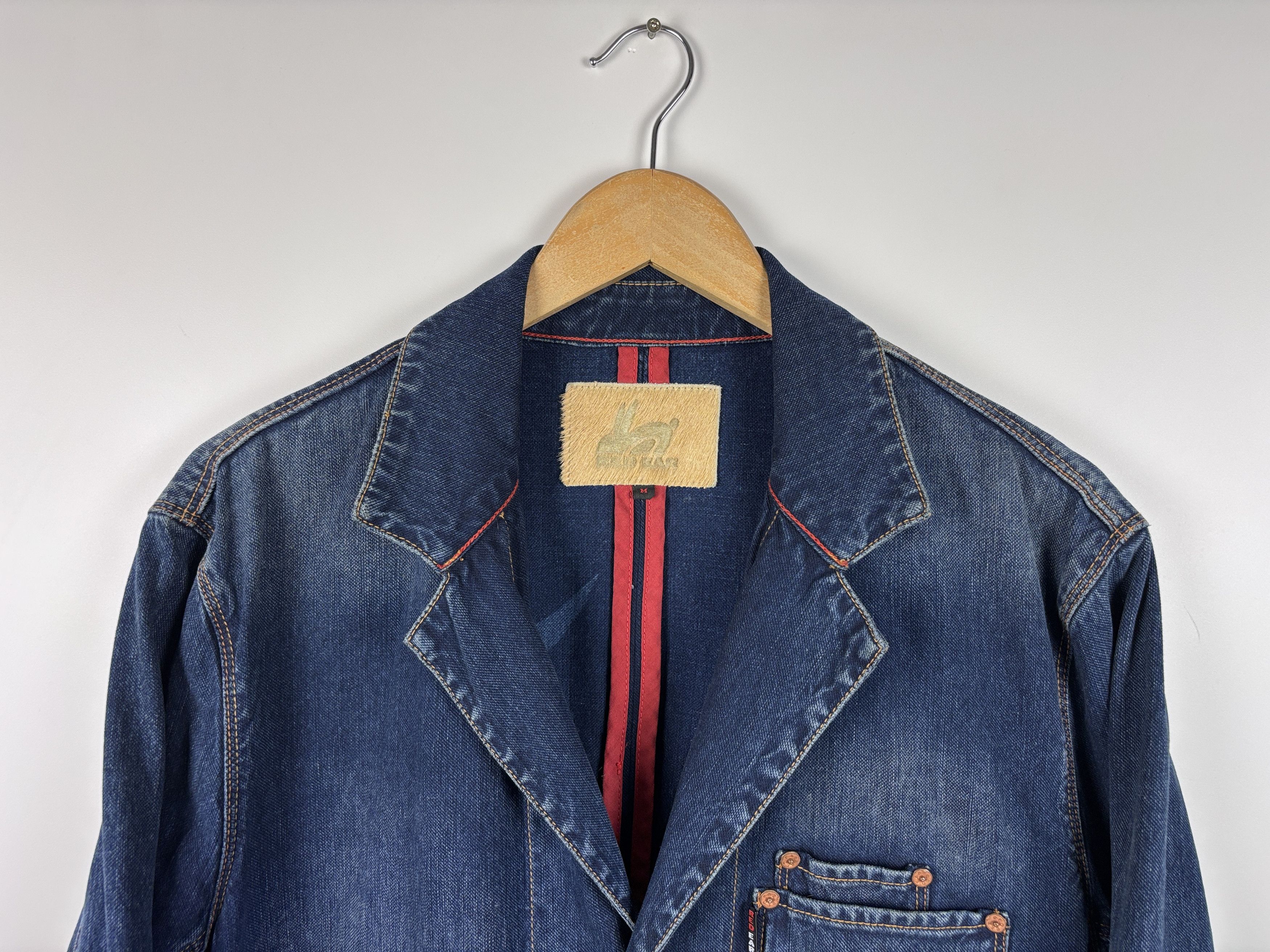 Paul Smith Mens Paul Smith Red Ear Denim Blazer Jacket Blue Size M Size US M / EU 48-50 / 2 - 2 Thumbnail