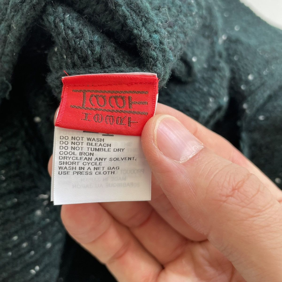 Issey Miyake Forest Green Cut Out Wool ‘Nest Knit’ Size US M / EU 48-50 / 2 - 13 Thumbnail