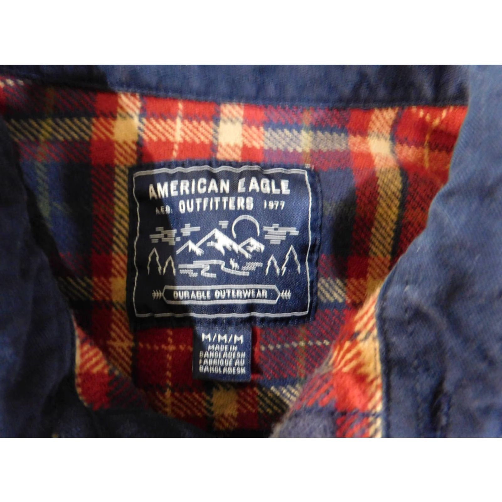 American Eagle Outfitters mens american eagle flannel shirt M red plaid long sleeve button-down collar up outdoor outdoor all seasons mens regular fit cotton heavy plaid Size US M / EU 48-50 / 2 - 7 Thumbnail