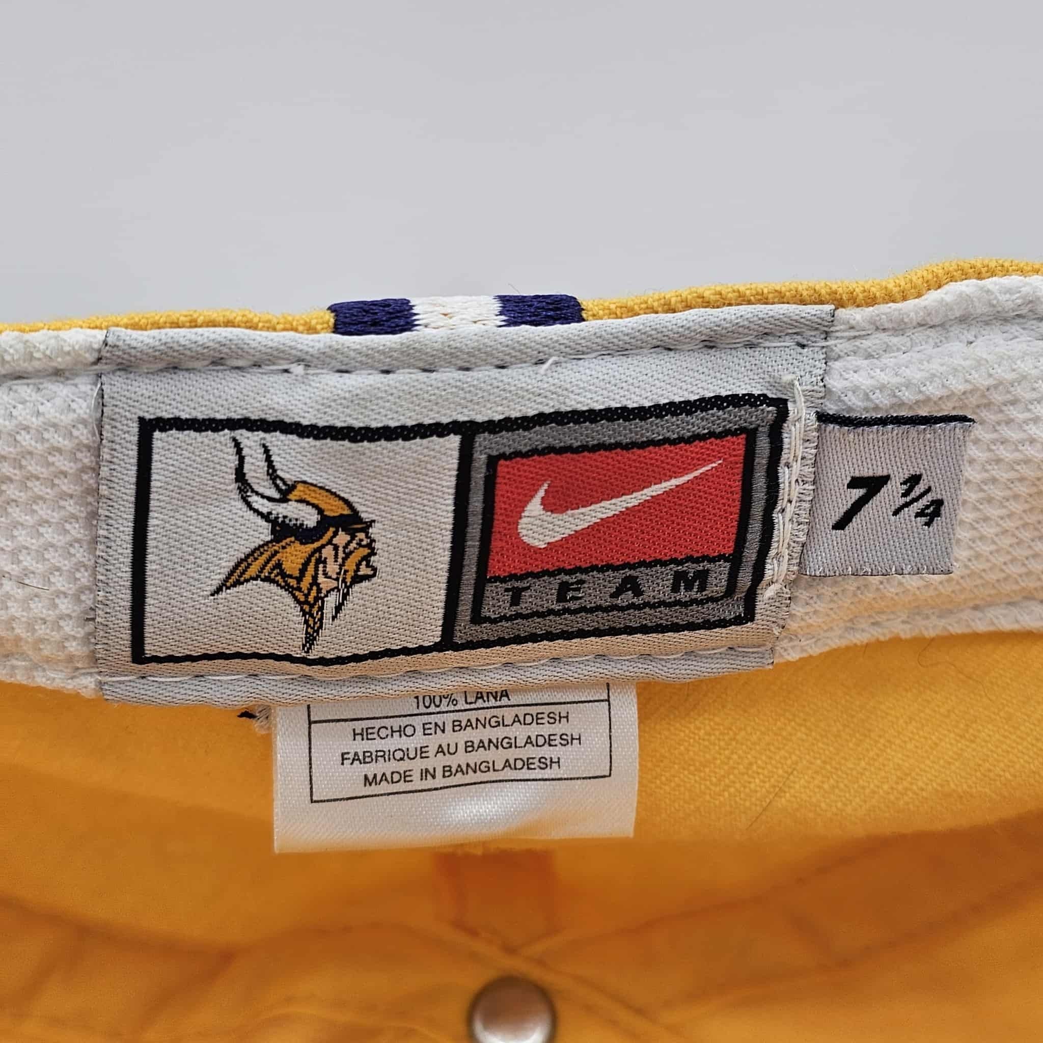 Vintage Minnesota Vikings Vintage Nike Yellow Fitted Hat Size ONE SIZE - 5 Thumbnail