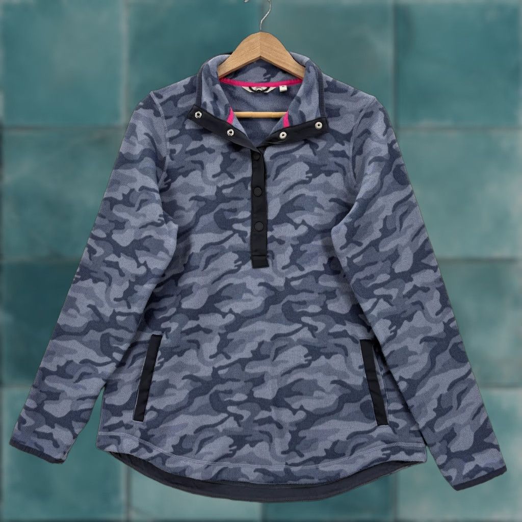 Vineyard Vines Vineyard Vines Fleece Jacket Womens M Blue Camouflage Snap Pullover Outdoor Whale Size M / US 6-8 / IT 42-44 - 1 Thumbnail