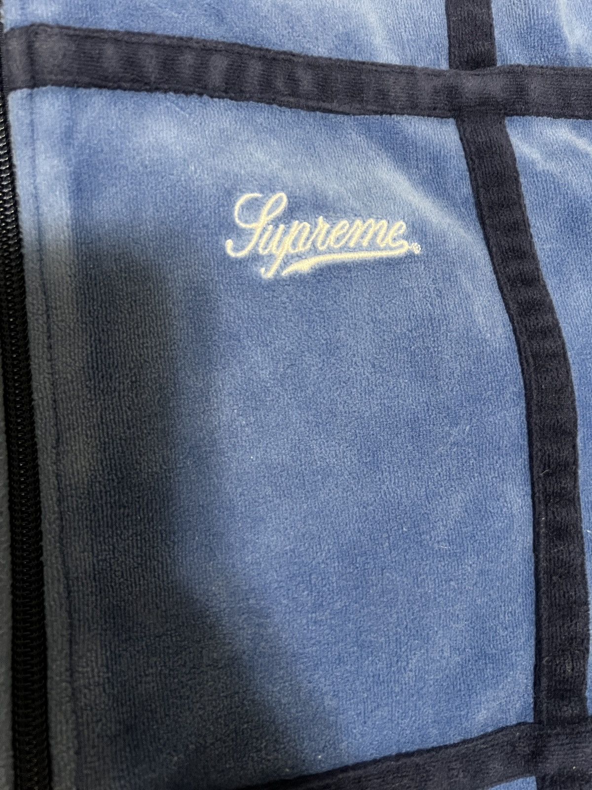 Supreme Supreme Grid Taping Velour Jacket Size US S / EU 44-46 / 1 - 3 Thumbnail