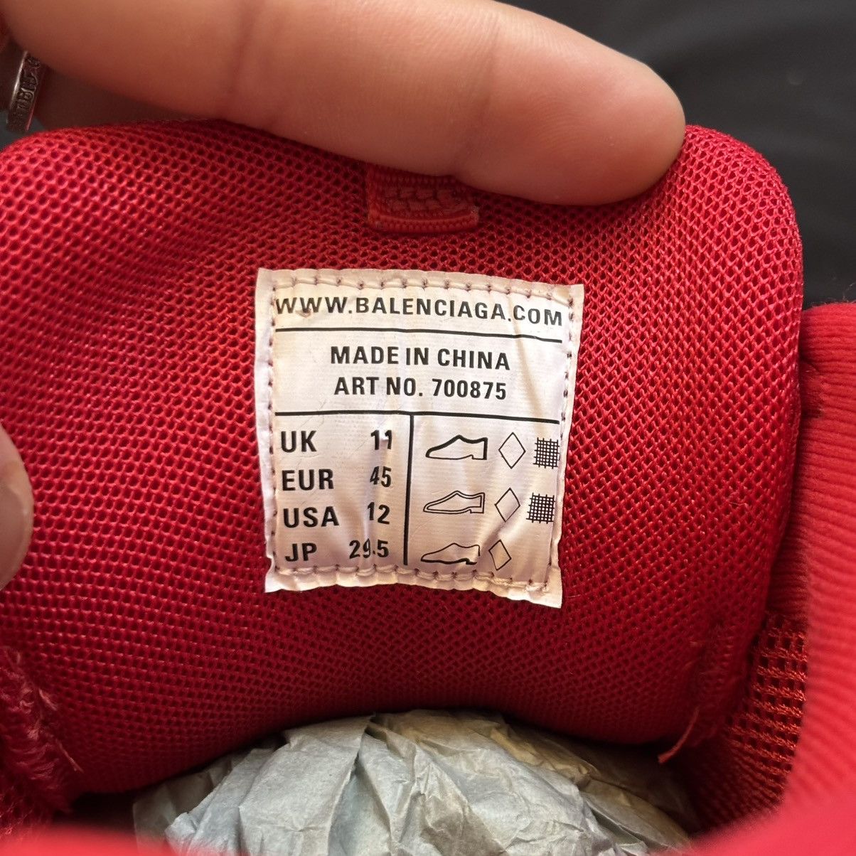Balenciaga Balenciaga Track.3 Red Sneakers Brand New Size 12 Og All Size US 12 / EU 45 - 8 Thumbnail