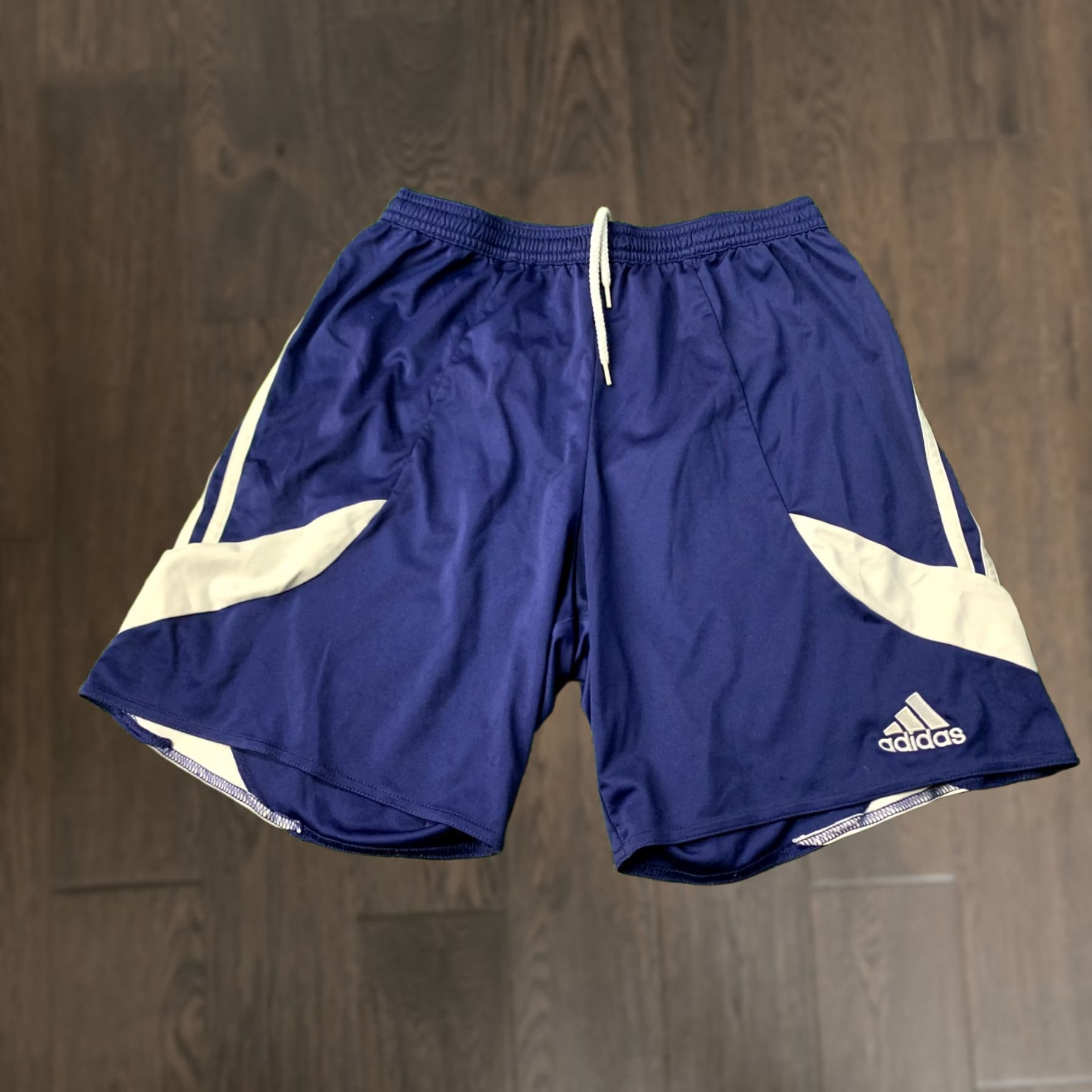 Adidas ADIDAS Nova Performance ClimaLite Football Shorts M Men Navy Blue and White 2015 Model Nova, Regular Fit Size US 31 - 1 Thumbnail