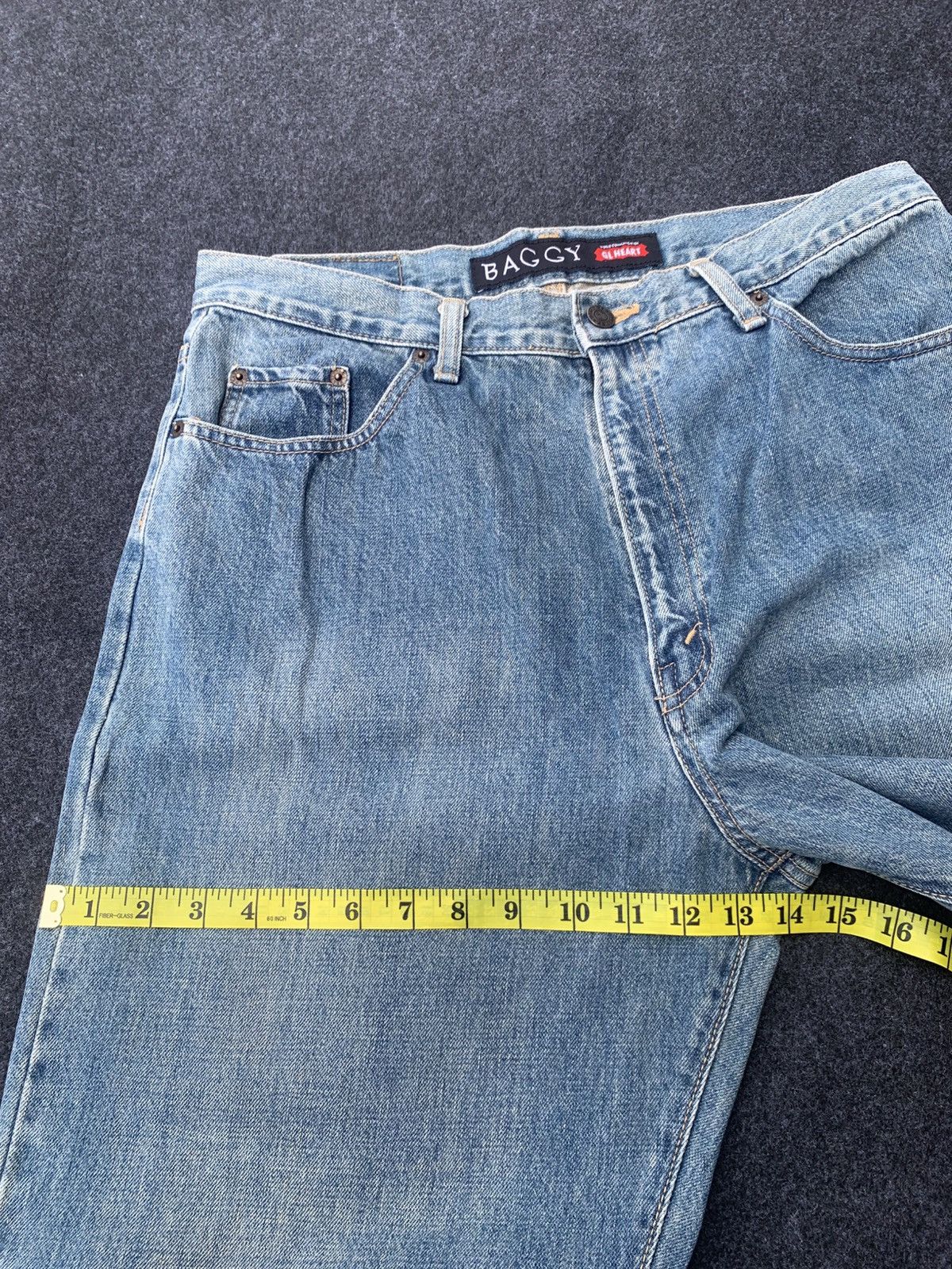 Japanese Brand BAGGY GL HEART JEANS. Size US 33 - 6 Thumbnail