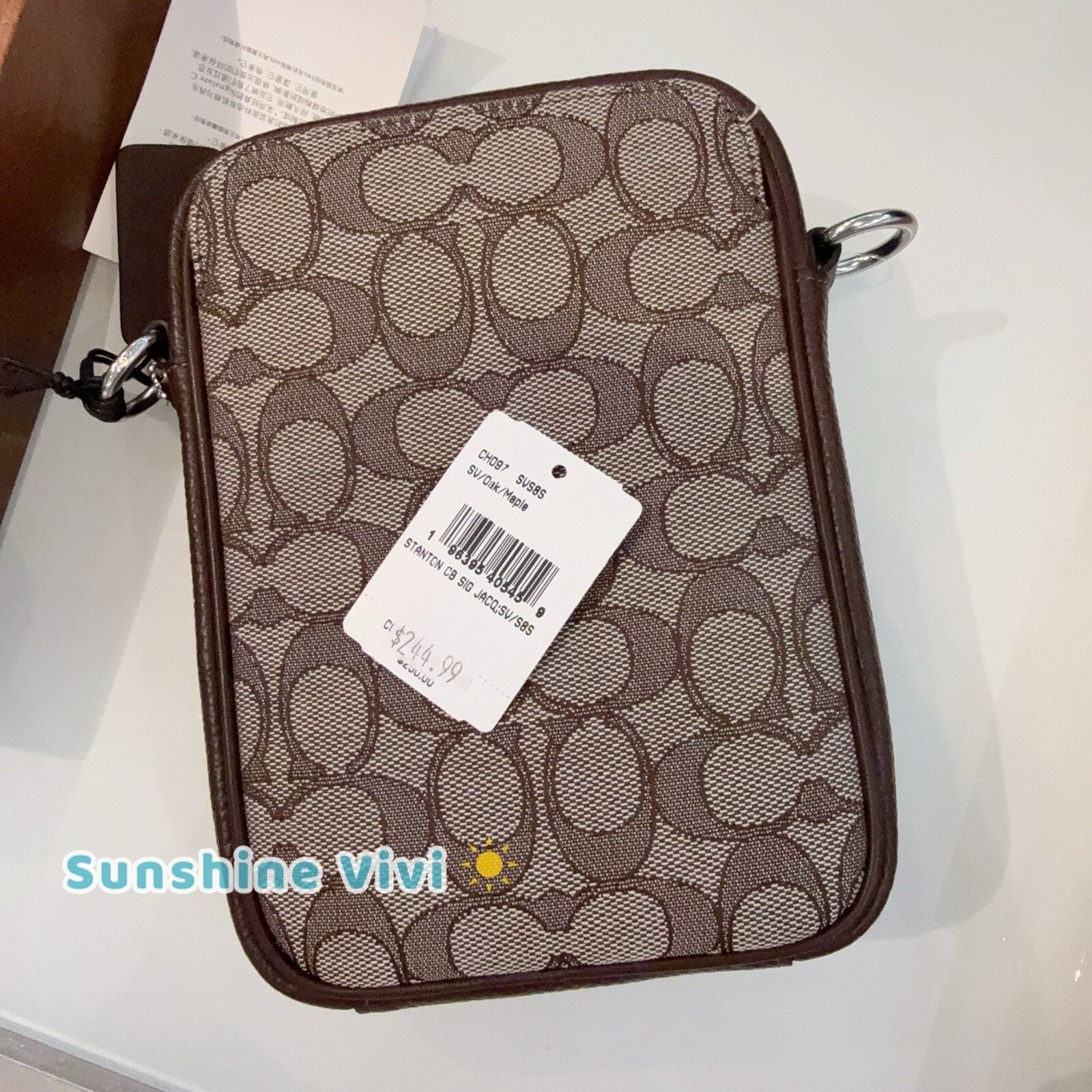 Coach NWT Coach Men's Stanton Crossbody Silver/Oak/Maple CH097 Size ONE SIZE - 5 Thumbnail