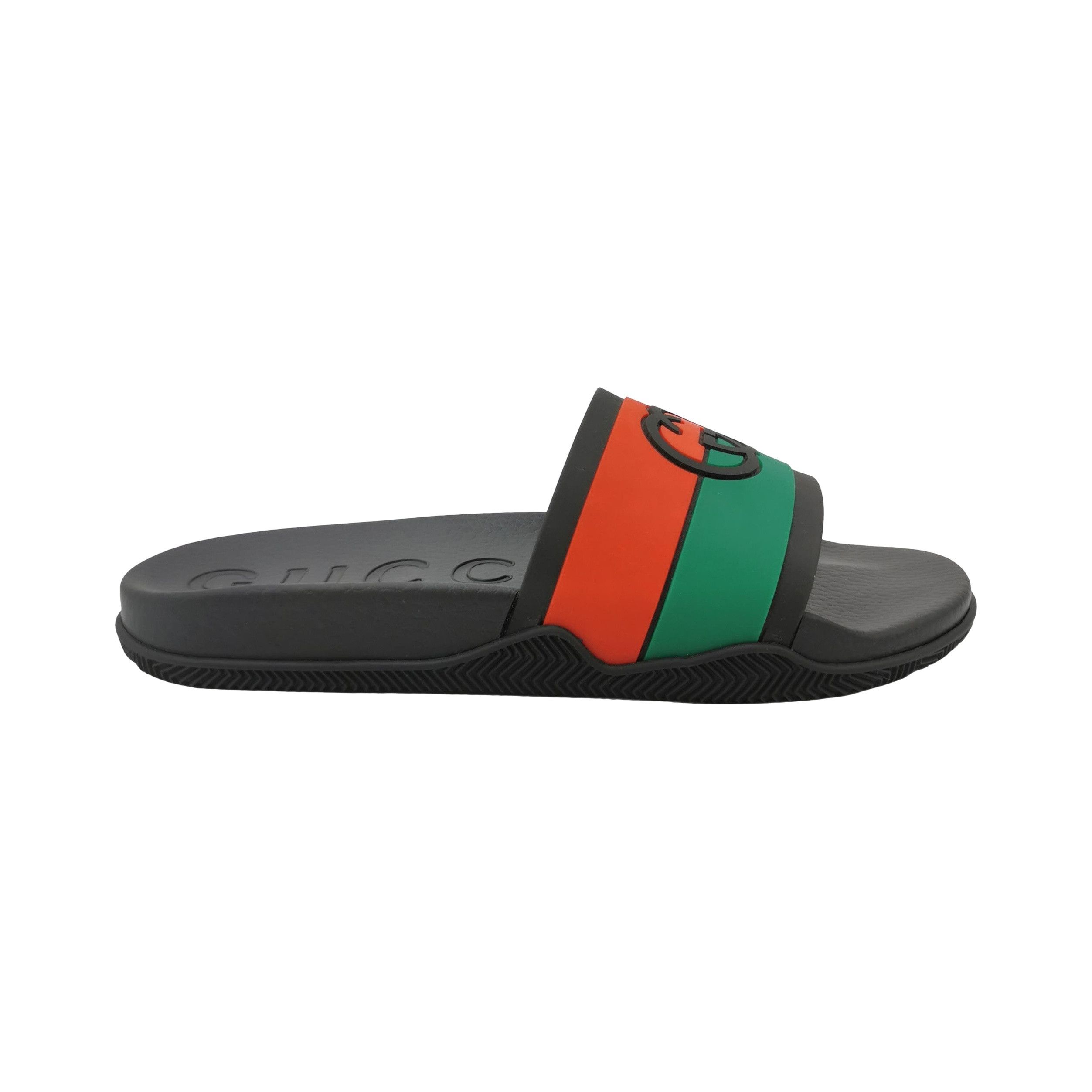 Gucci Gucci Interlocking G Web Rubber Slides EU 45 Size US 12 / EU 45 - 1 Thumbnail
