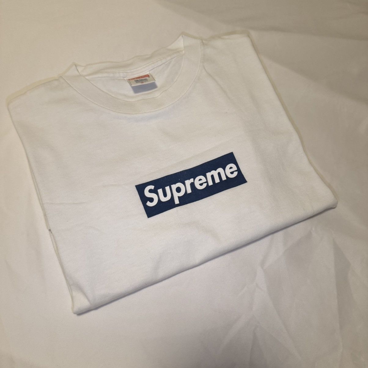 Supreme 2001 Navy on White Box Logo