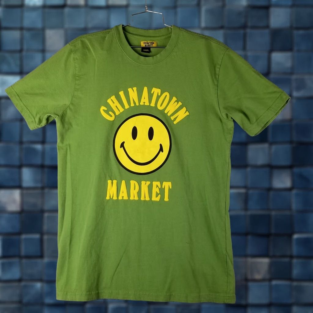 Vintage Chinatown Market Shirt Green Medium 20X29 Streetwear Puff Print Mens T-Shirt Cotton Short Sleeve Round Neck Designer Theme Size US M / EU 48-50 / 2 - 1 Thumbnail