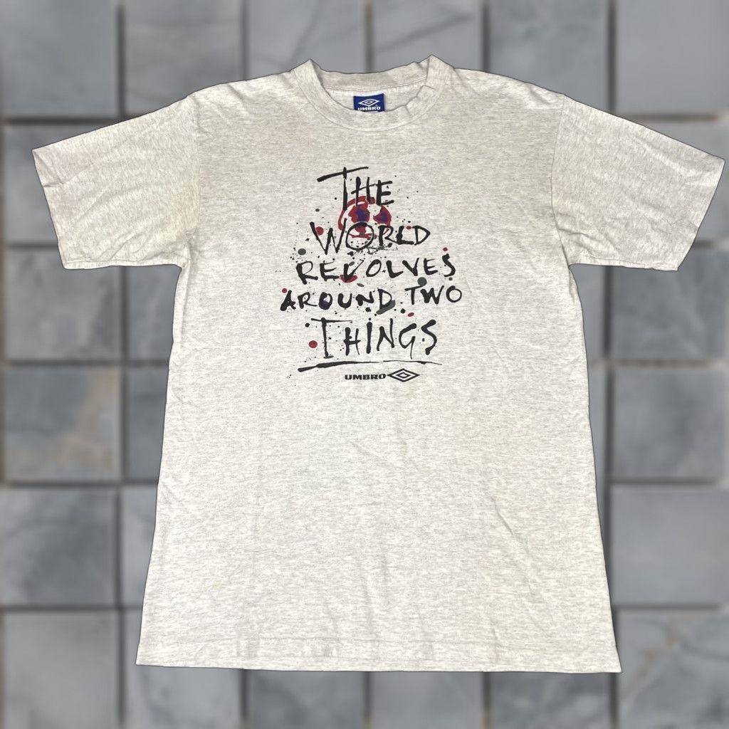 Umbro VINTAGE Umbro TShirt Adult M Grey USA Women Soccer Distressed 90s Single M* Size M / US 6-8 / IT 42-44 - 1 Thumbnail