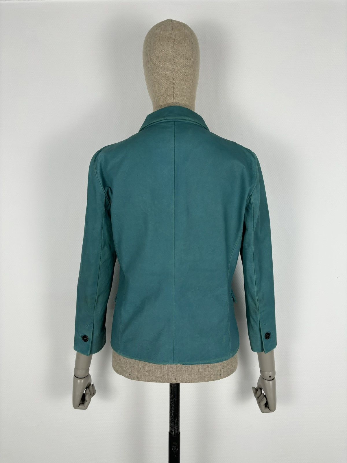 Prada RARE Milano Luna Rossa Italy Leather Biker Jacket 3-Buttons Blazer Pocket Coat Size 46 Size M / US 6-8 / IT 42-44 - 4 Thumbnail