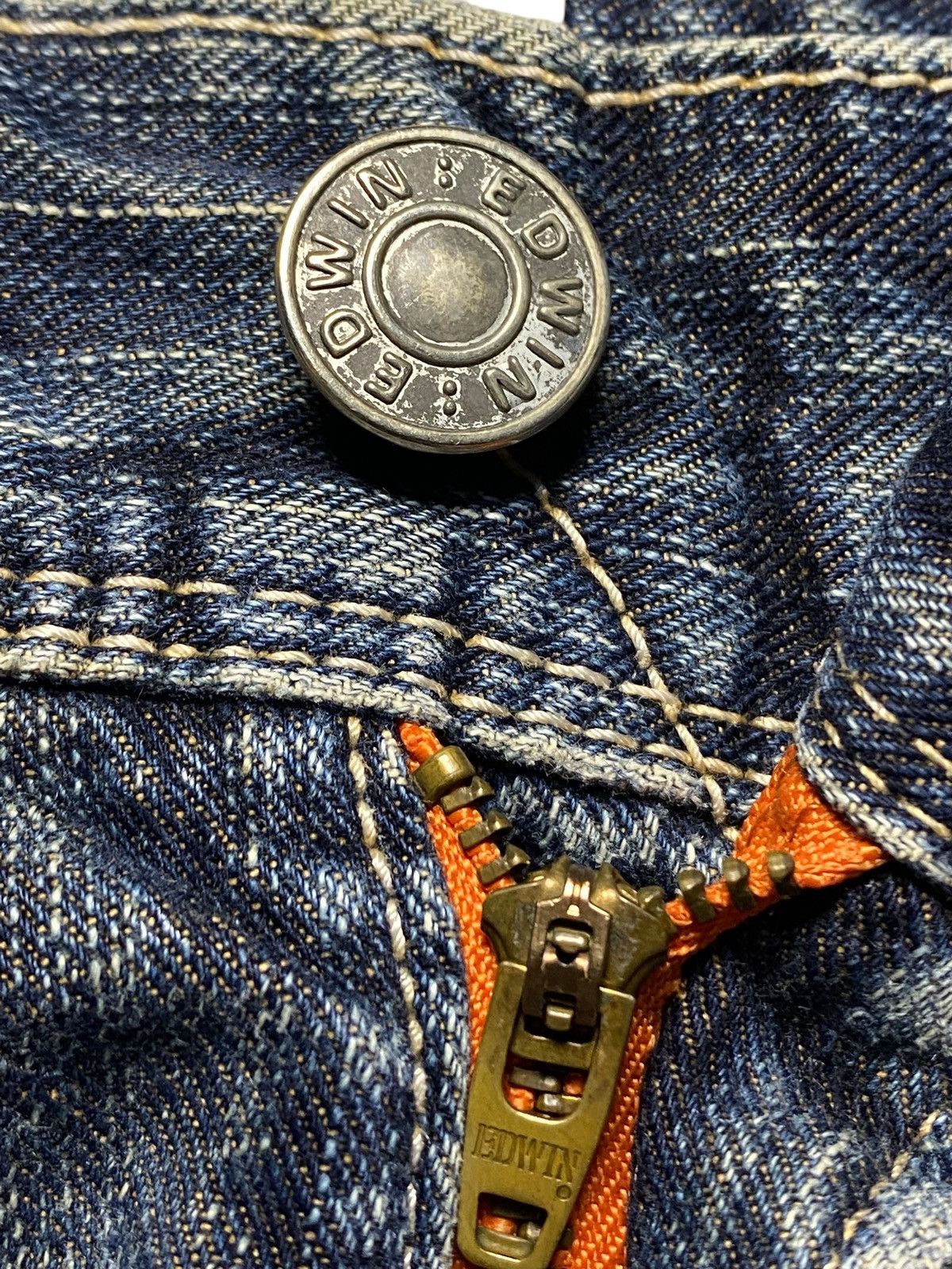 Edwin Vintage Edwin XV Embroidery Logo Distressed Jeans Size US 32 / EU 48 - 7 Thumbnail