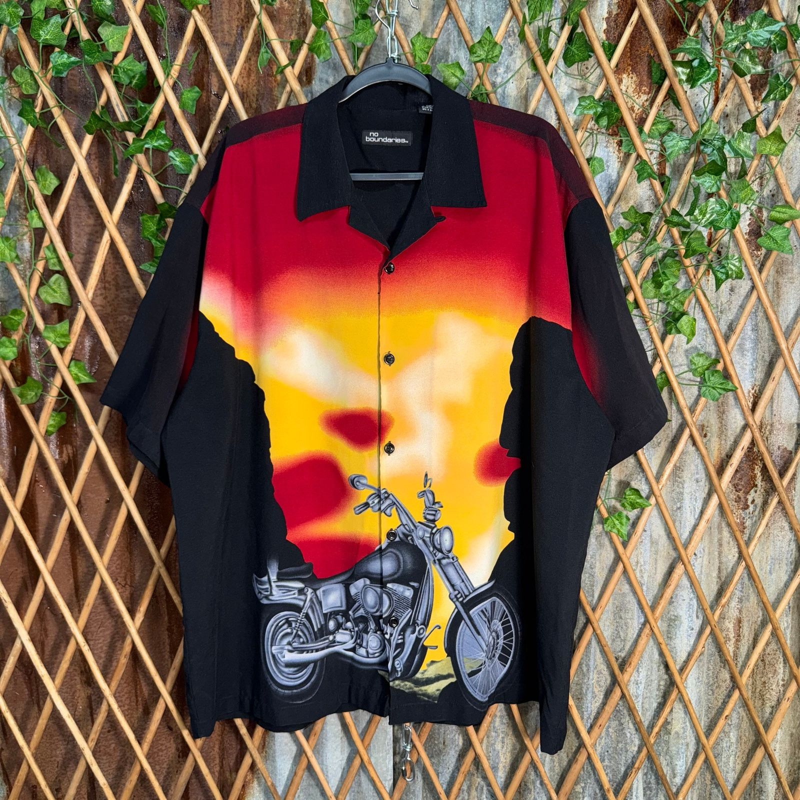 Vintage Vintage Y2K no boundaries 2000s motorcycle aop button up tee Size US S / EU 44-46 / 1 - 1 Thumbnail