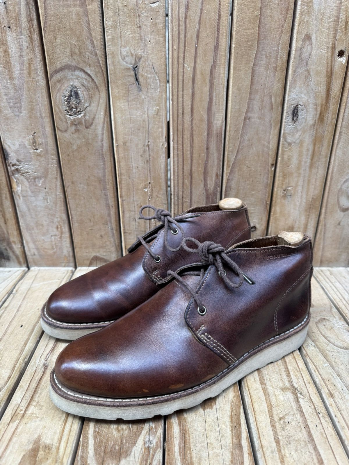 Wolverine Wolverine brown Men’s Chukka leather boots sz US 8 M UK 7 Size US 8 / EU 41 - 1 Thumbnail