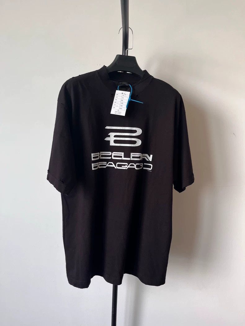 Balenciaga Balenciaga Logo Print Crew Neck T-Shirt Size US XS / EU 42 / 0 - 1 Thumbnail