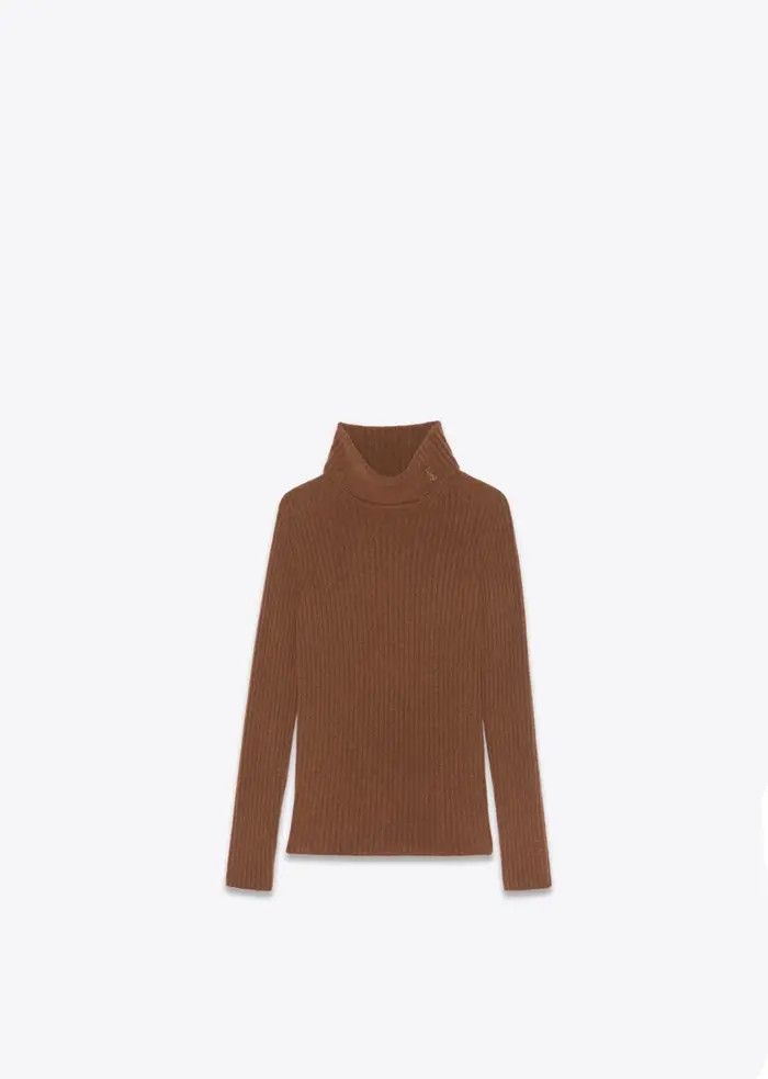 o1b1hav110325 Ribbed Wool and Cashmere Turtleneck Sweater