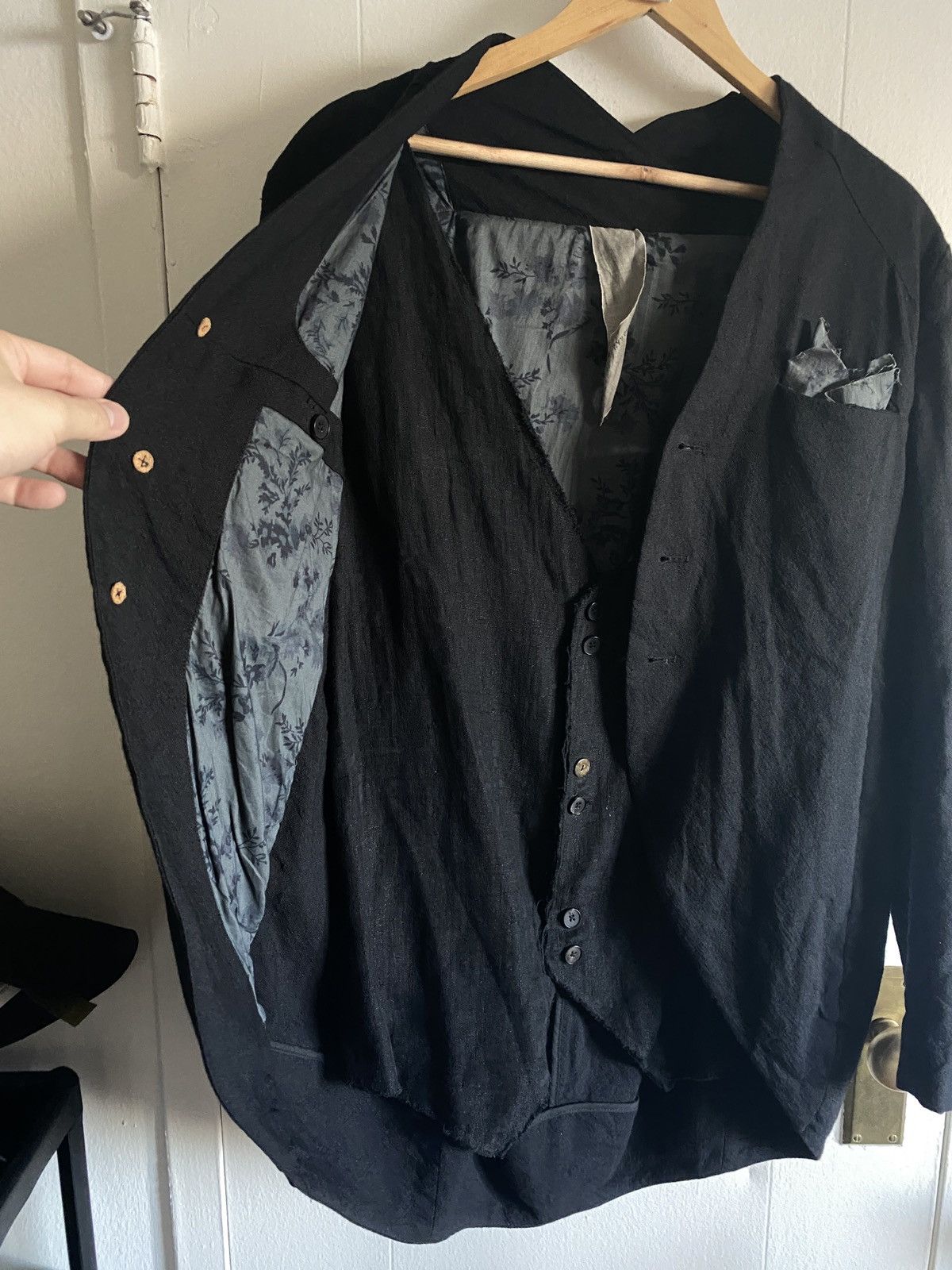 Aleksandr Manamis Aleksandr Manamis Layered Rounded Blazer with Vest Size 38R - 8 Thumbnail