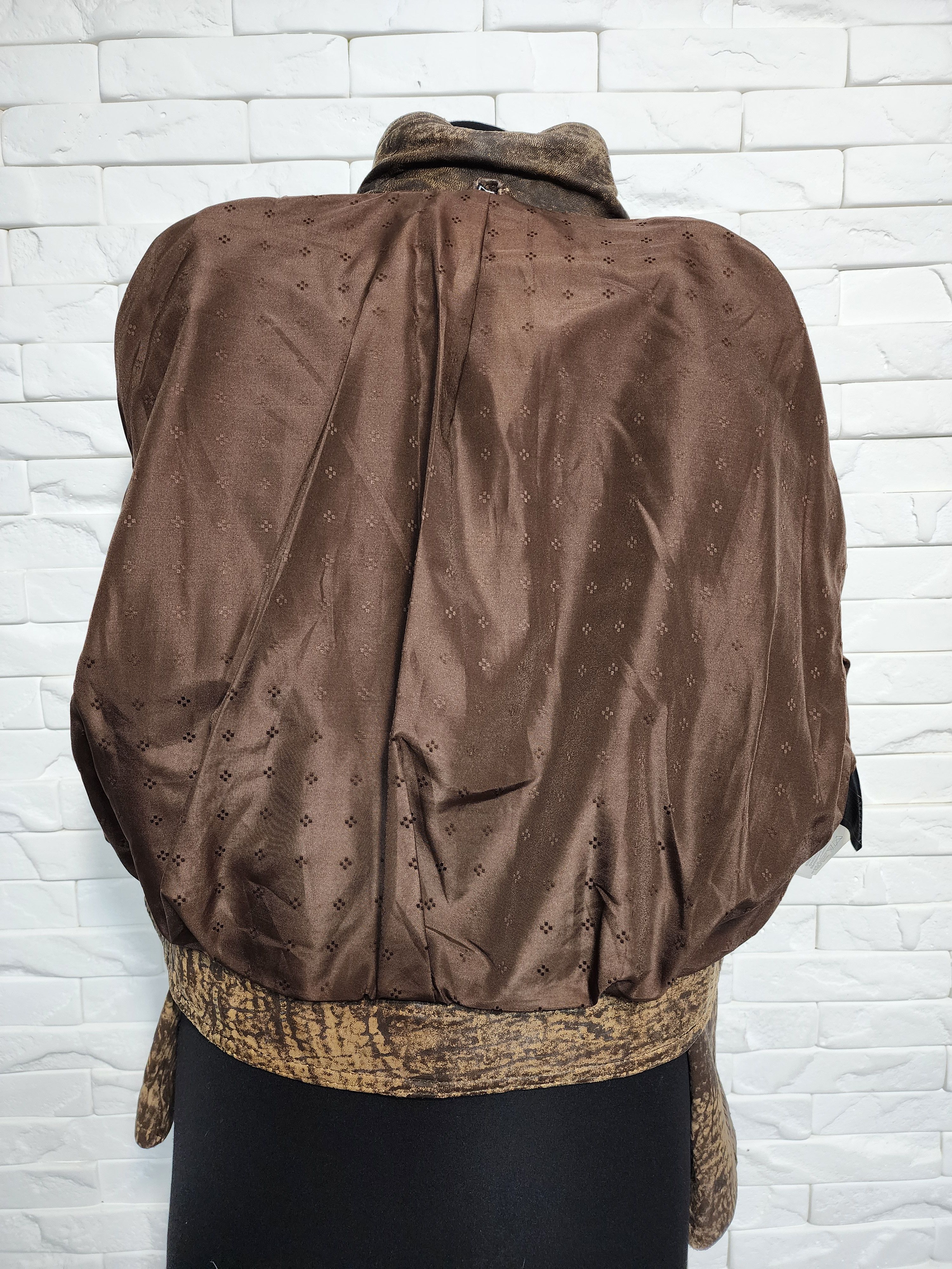 Other Brown Leather Cropped Jacket: Women's Belted Design Size M / US 6-8 / IT 42-44 - 7 Thumbnail