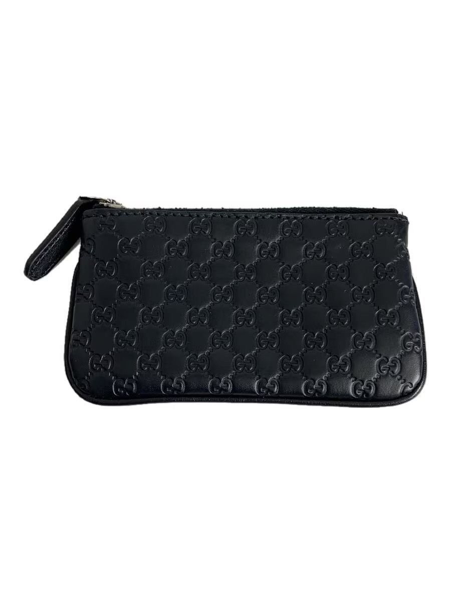 Gucci Gucci Micro Guccissima Leather Coin Case Black Size ONE SIZE - 1 Thumbnail