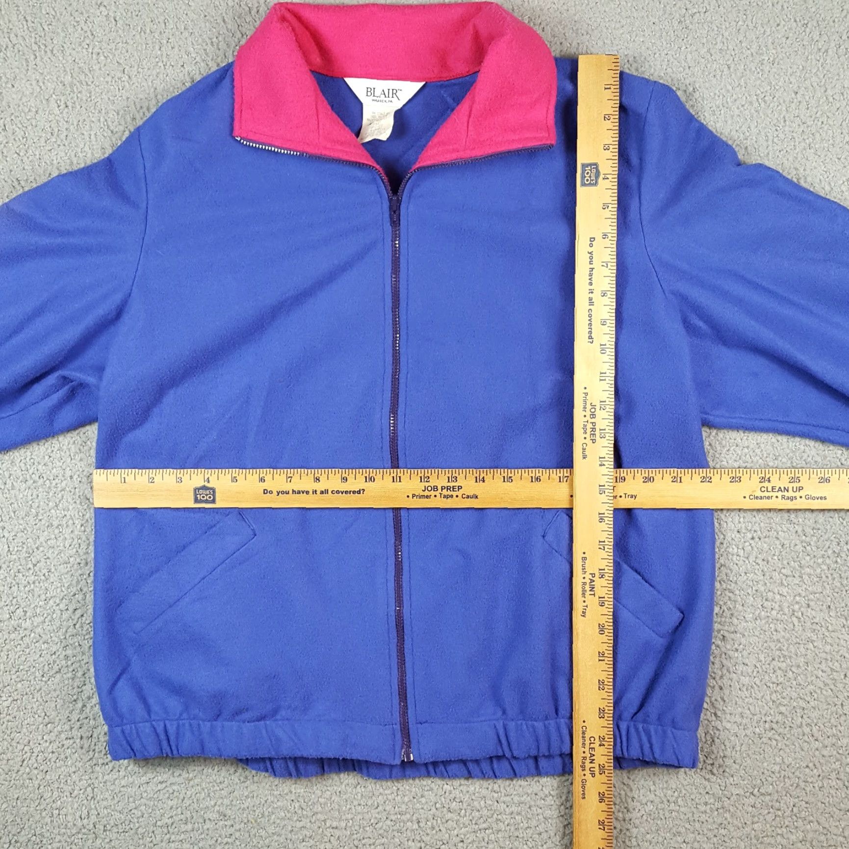 Blair VINTAGE Blair Windbreaker Jacket 2XL Womens Blue Fleece Zip Up Outdoor Hiking 80s 90s Winter Pockets Full Zip Logo Embroidered Size XXL / US 16-18 / IT 52-54 - 7 Thumbnail