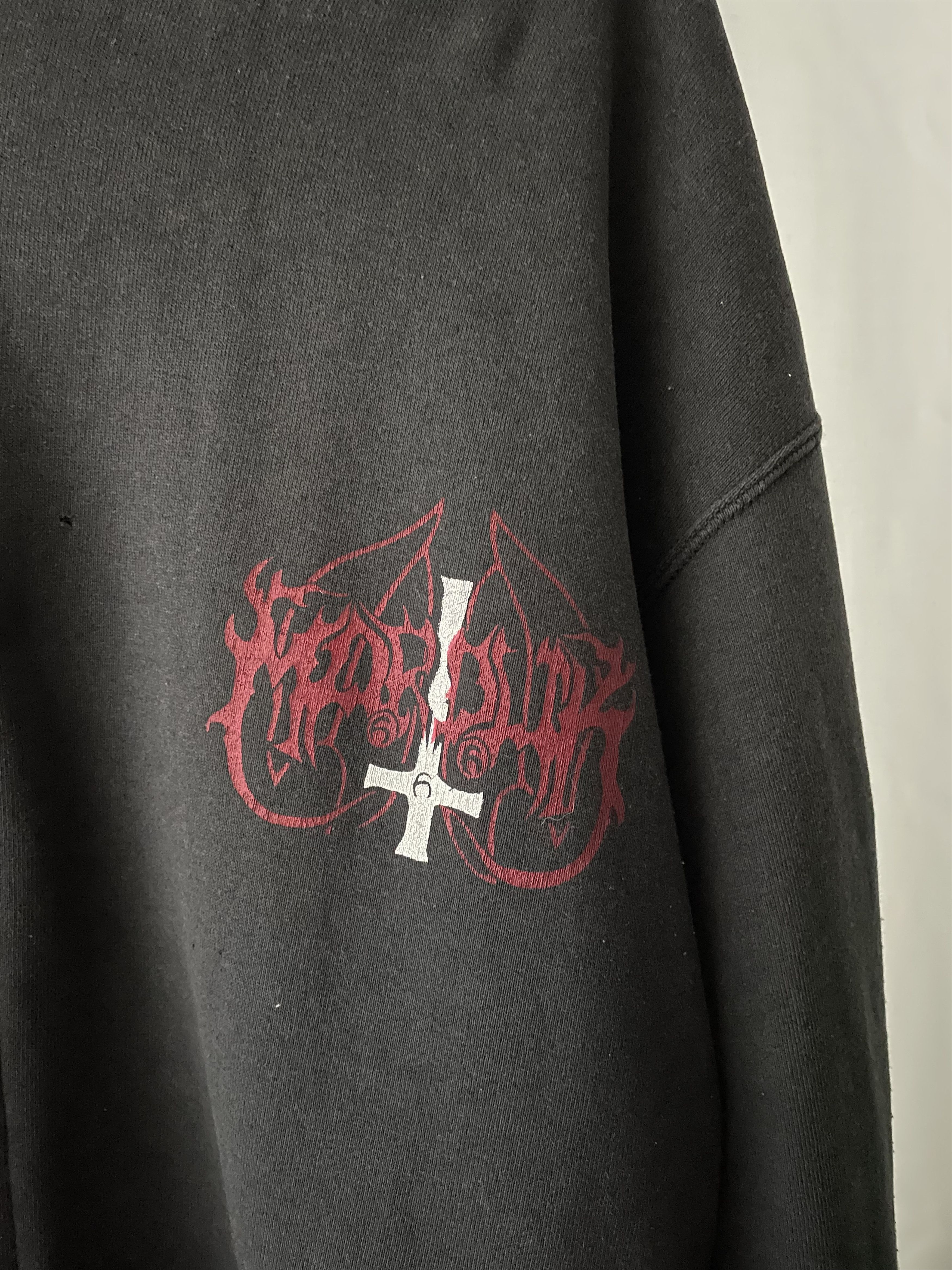 Vintage Vintage 90s Marduk "fuck me jesus" Zip up Hoodie Size US XXL / EU 58 / 5 - 3 Thumbnail