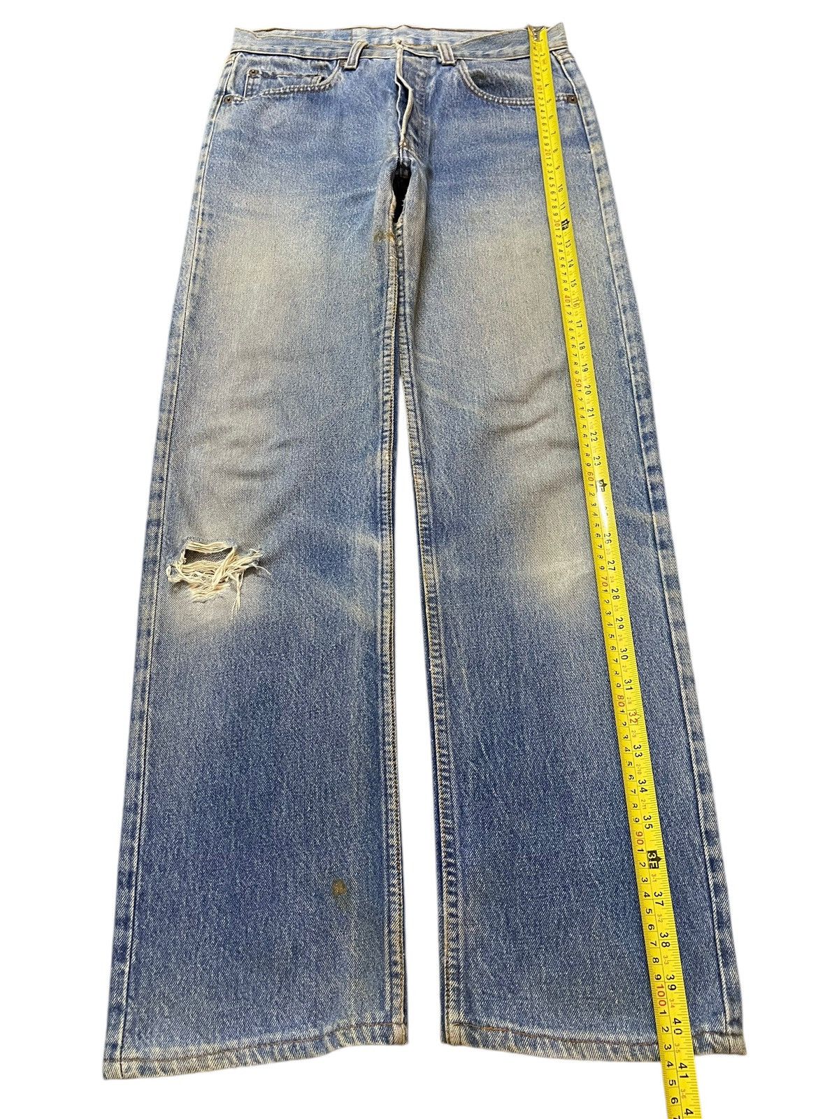 Levi's Vintage 80s Levis 501 Mud Wash Distress Style Jeans Size US 30 / EU 46 - 13 Thumbnail
