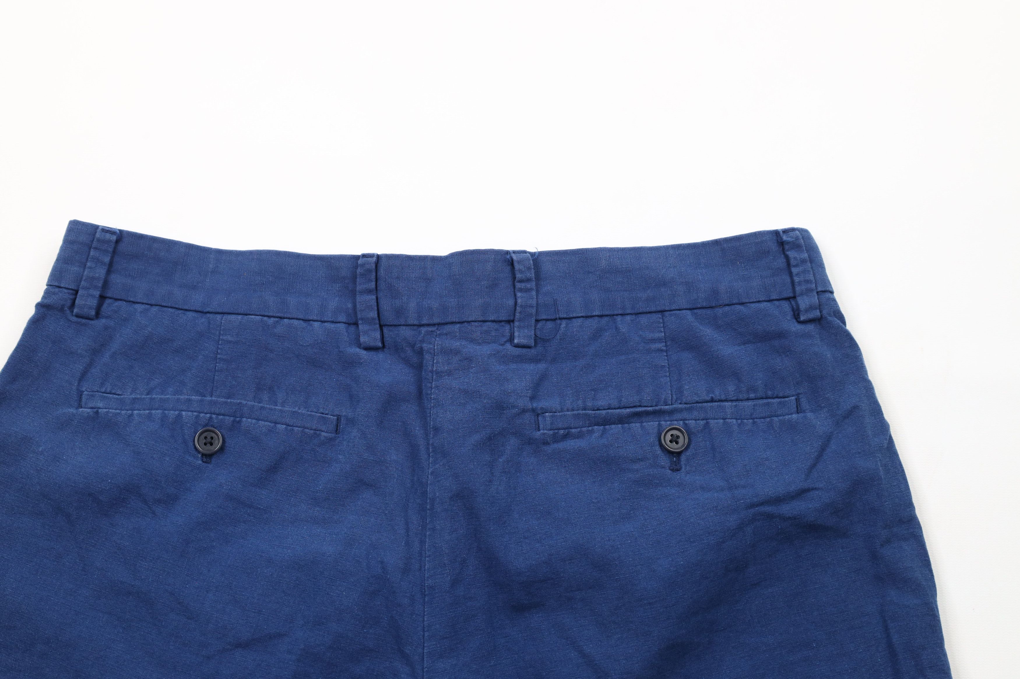 Banana Republic × Vintage Banana Republic Linen Blend Above Knee Chino Shorts Blue Size US 36 / EU 52 - 8 Thumbnail