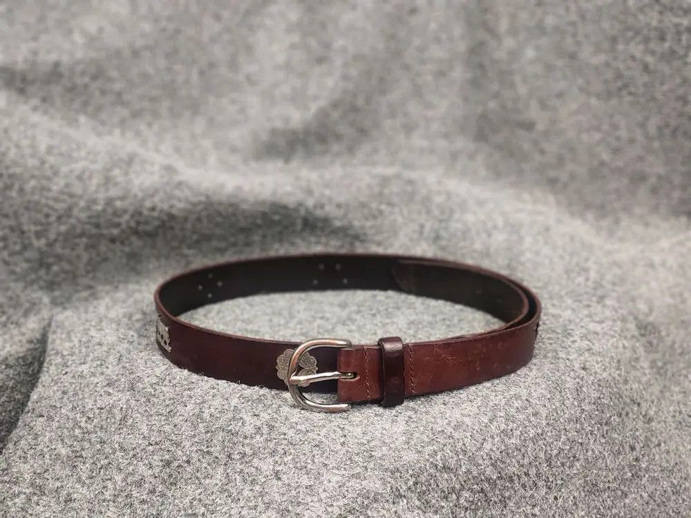 Etro Vintage 90's Leather Brown Belt Etro Cows Logo Y2K Style Size ONE SIZE - 1 Thumbnail