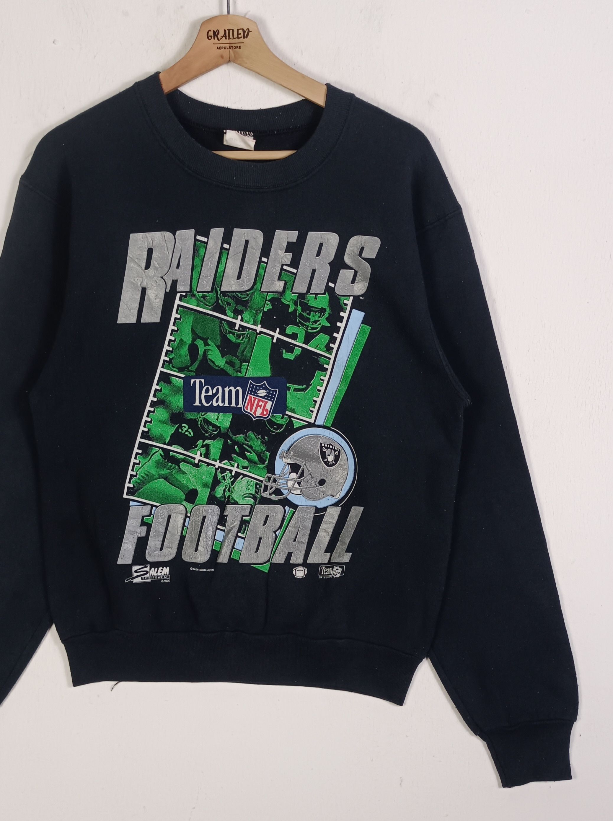 NFL Vintage 90s💥 Raiders Football NFL Salem Sportswear Size US M / EU 48-50 / 2 - 3 Thumbnail