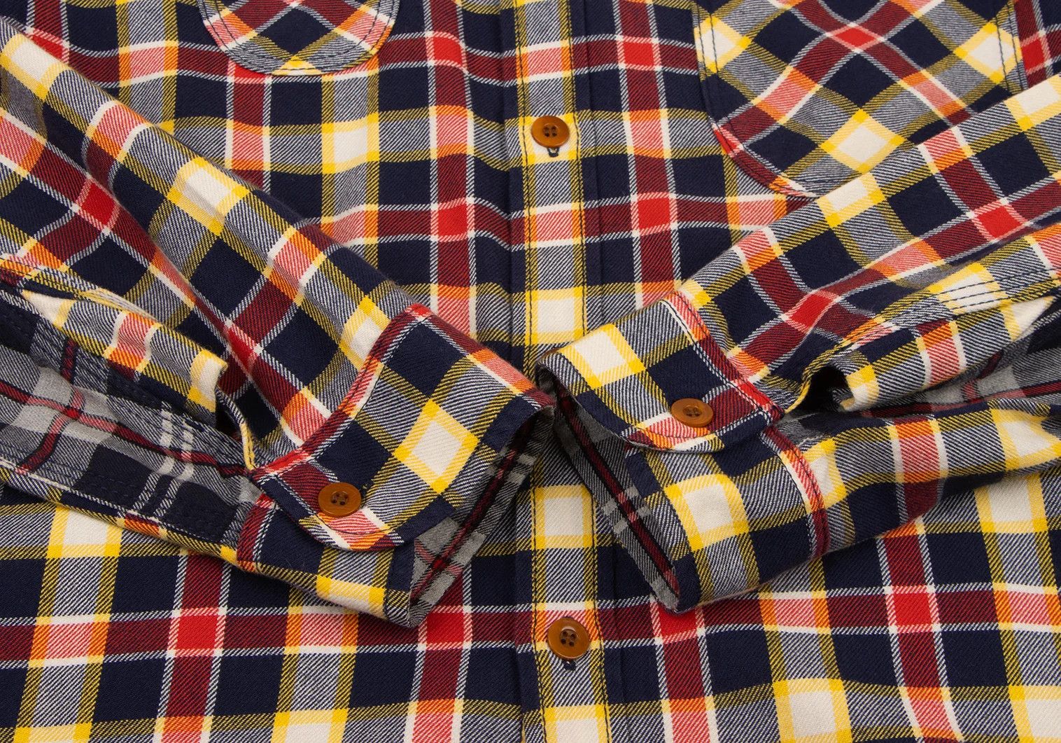 Junya Watanabe Checkered Flannel Shirt in Yellow and Red, Size XS Size US XS / EU 42 / 0 - 9 Thumbnail