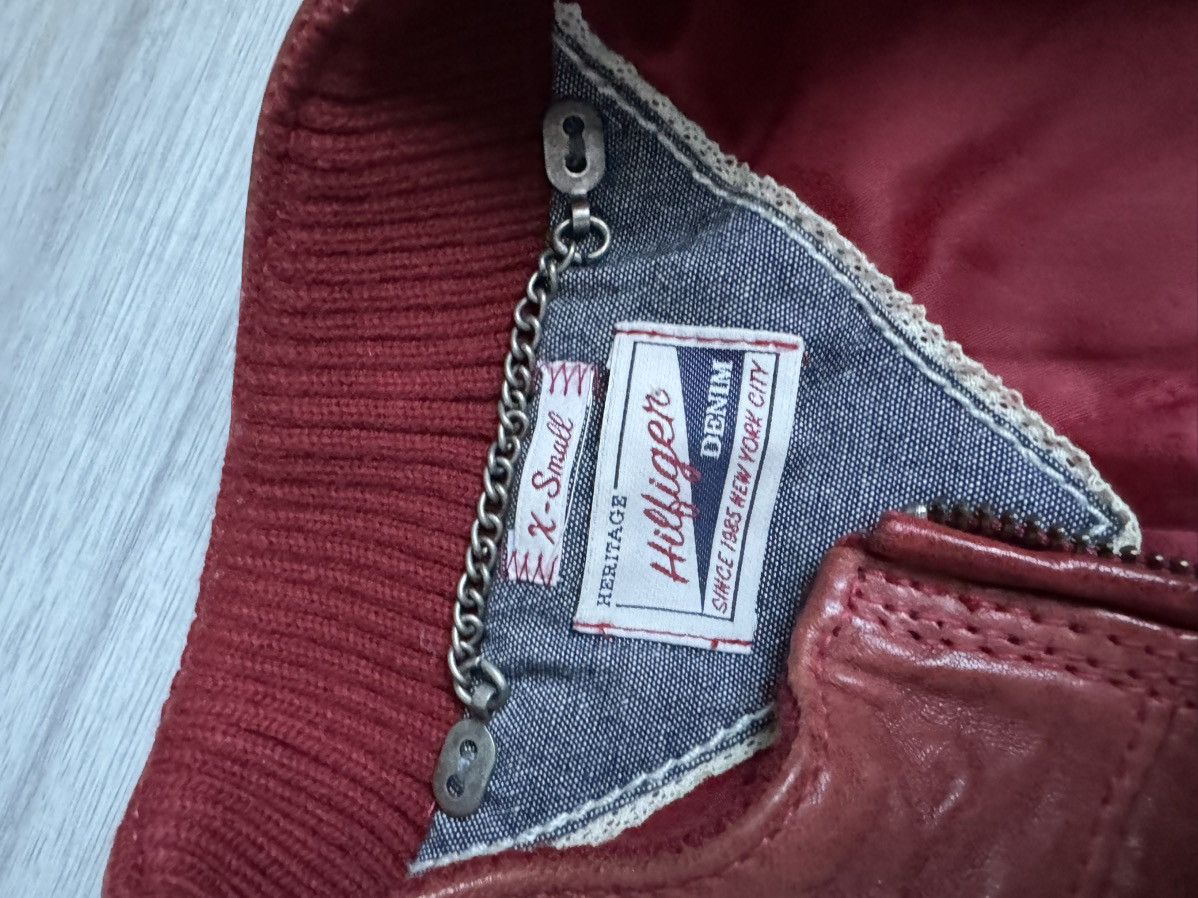 Designer × Tommy Hilfiger × Vintage Vintage Tommy Hilfiger women’s Leather Jacket Size XS / US 0-2 / IT 36-38 - 5 Thumbnail