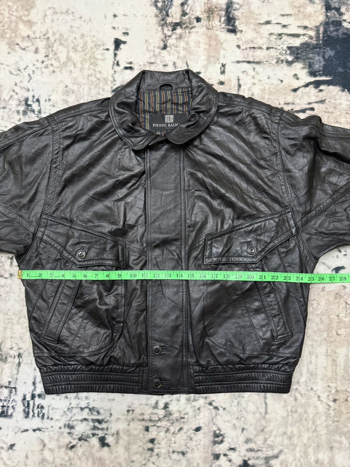 Pierre Balmain Vintage Pierre Balmain Paris Bomber Leather Jacket Size US L / EU 52-54 / 3 - 18 Thumbnail