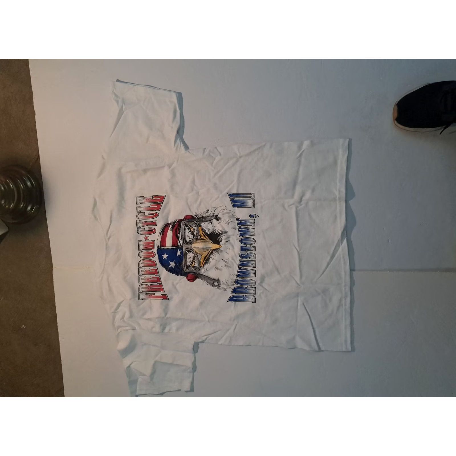 Gildan Freedom Cycle Harley-Davidson Dealer T-Shirt L Men White Motorcycles 90s? No decade info. Size US L / EU 52-54 / 3 - 6 Thumbnail