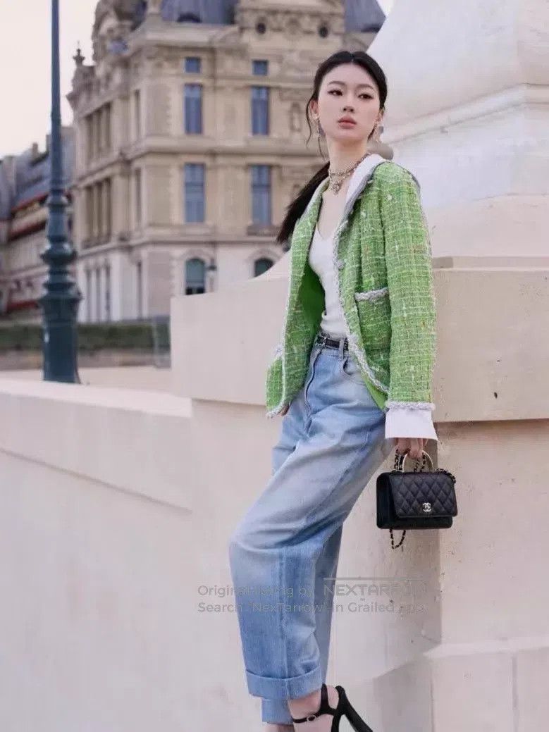 Chanel Chanel Gradient pearlescent coated denim trousers Size 25" / US 0 / IT 36 - 8 Thumbnail