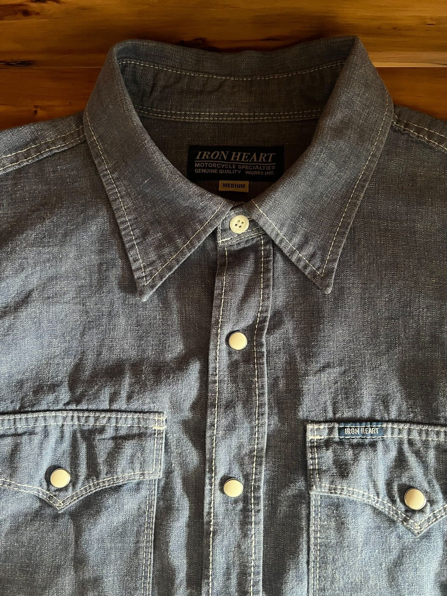 Iron Heart Iron Heart Indigo Selvedge Denim Work Shirt Size US M / EU 48-50 / 2 - 9 Thumbnail