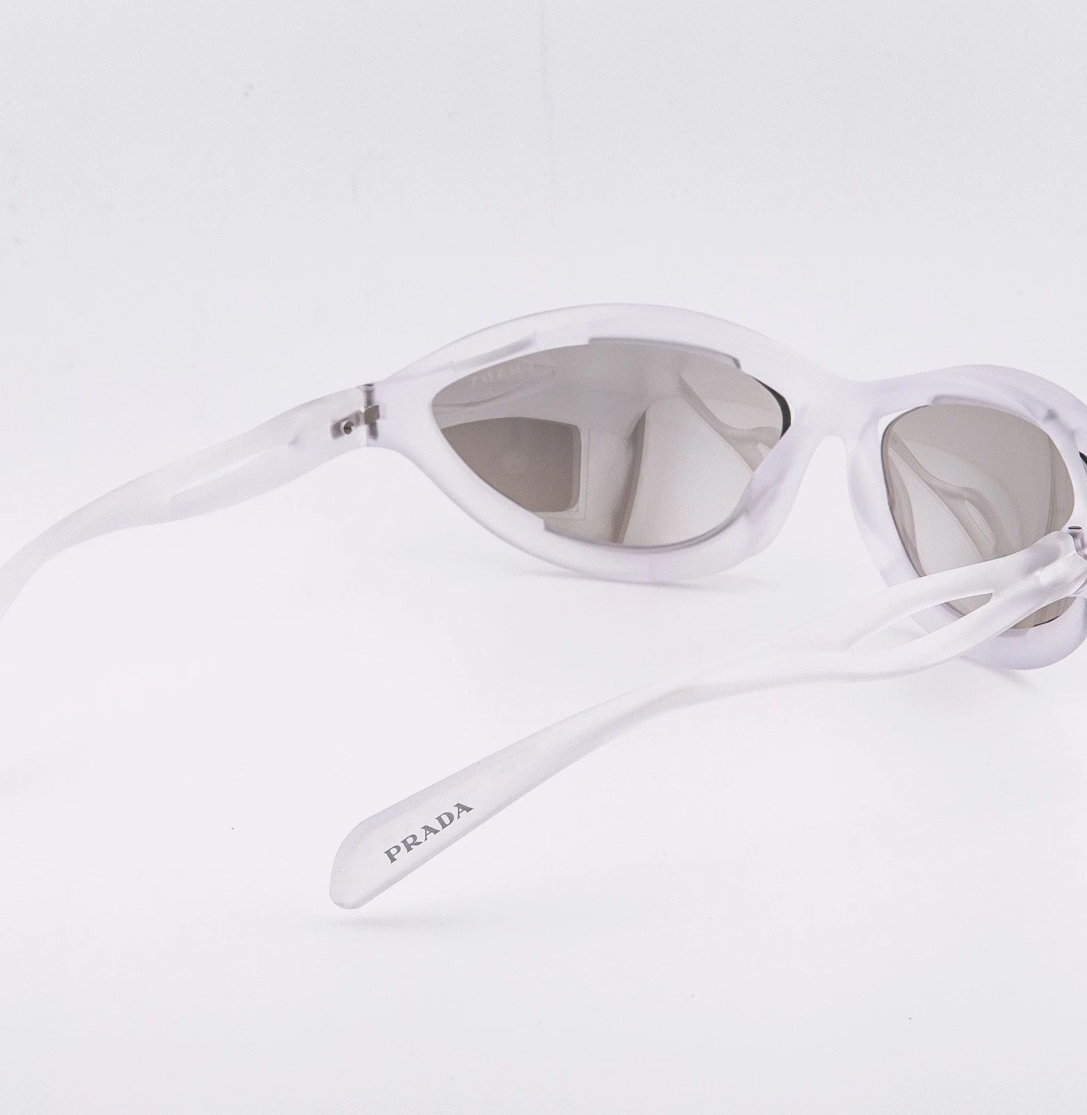 Prada PRADA PRA23S MORPH Frost Crystal Silver Mirror Wavy A23 A26 Size ONE SIZE - 3 Thumbnail