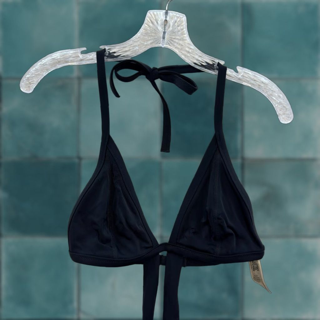 Victoria's Secret Victoria's Secret PINK Wrap Bikini Top Swimsuit Small Black Halter Triangle Top Women S Black Halter Triangle Bikini Top PINK Wrap Swimsuit Shrug? Size S / US 4 / IT 40 - 1 Thumbnail