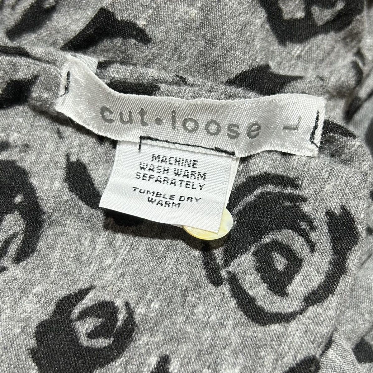 Other Vintage Cut Loose Cardigan Floral Contrast Placket Large Size L / US 10 / IT 46 - 2 Thumbnail
