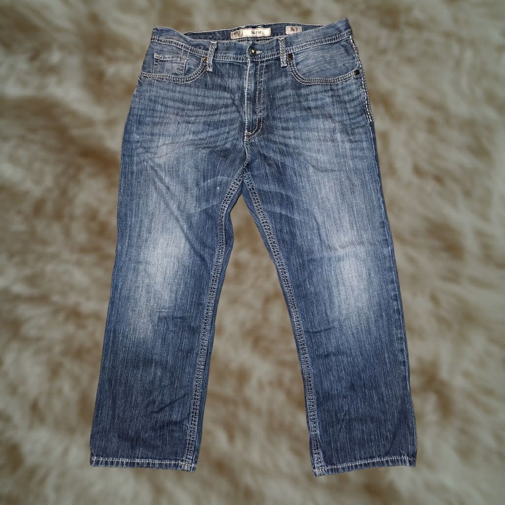 Vintage BKE Seth Jeans Men's 36S Straight Leg Blue Denim Thick Stitch Stretch Preppy Size US 36 / EU 52 - 1 Thumbnail