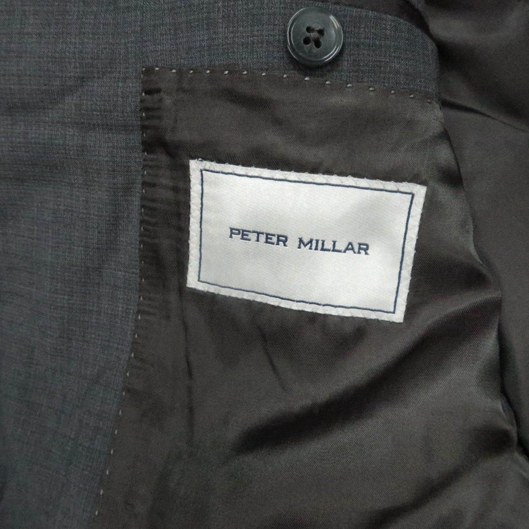 Peter Millar Peter Millar Blazer Men 44R Gray Wool Double Vented Sport Coat Size 44R - 4 Thumbnail